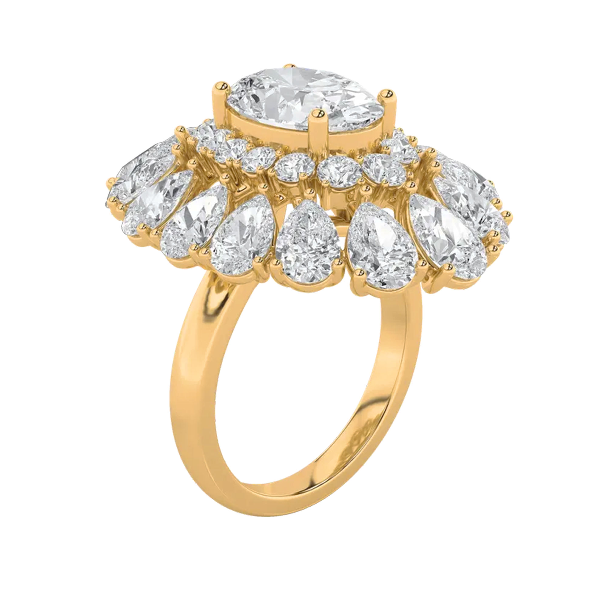 Floral Fusion Cocktail Ring 0