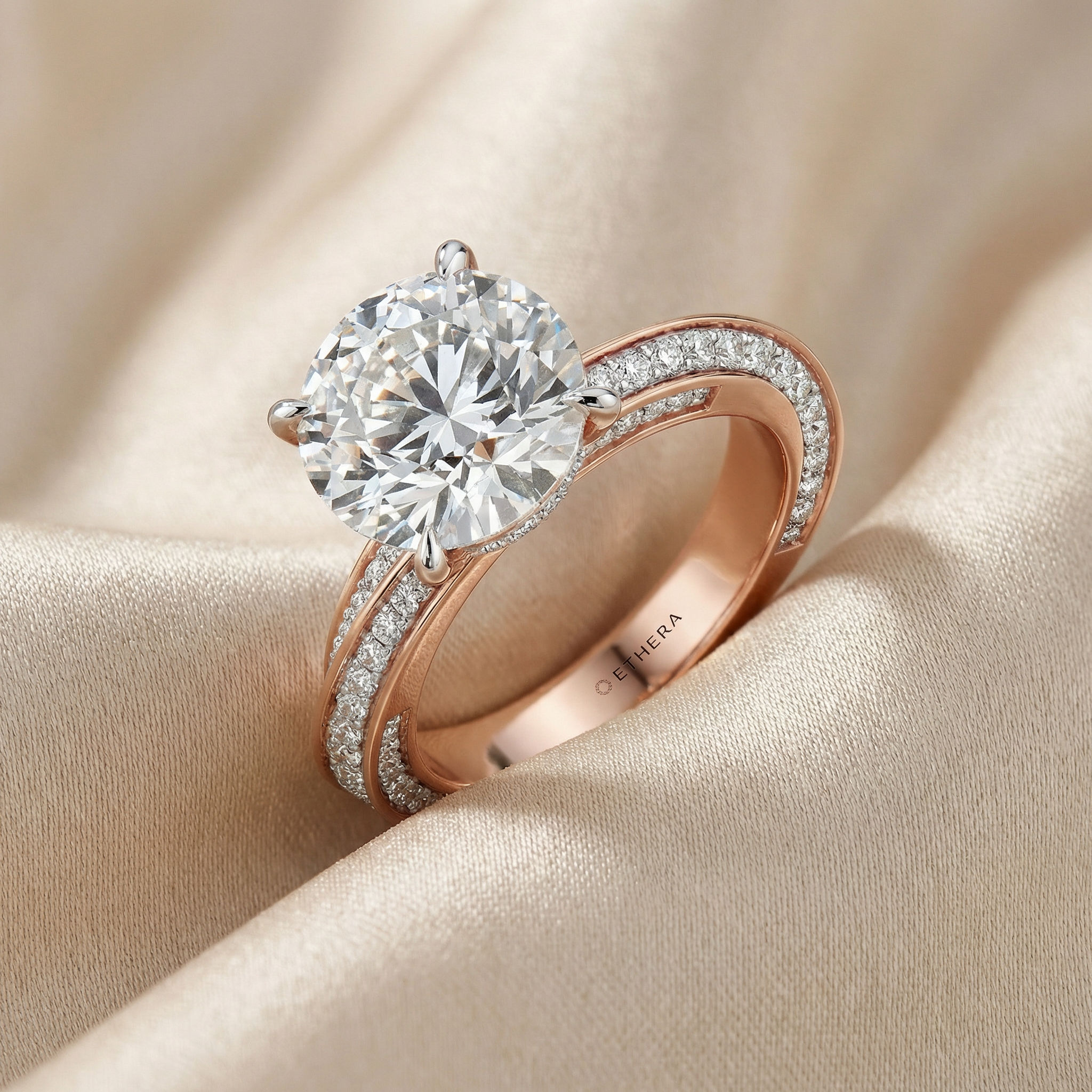 Round Crest Cocktail Ring 2