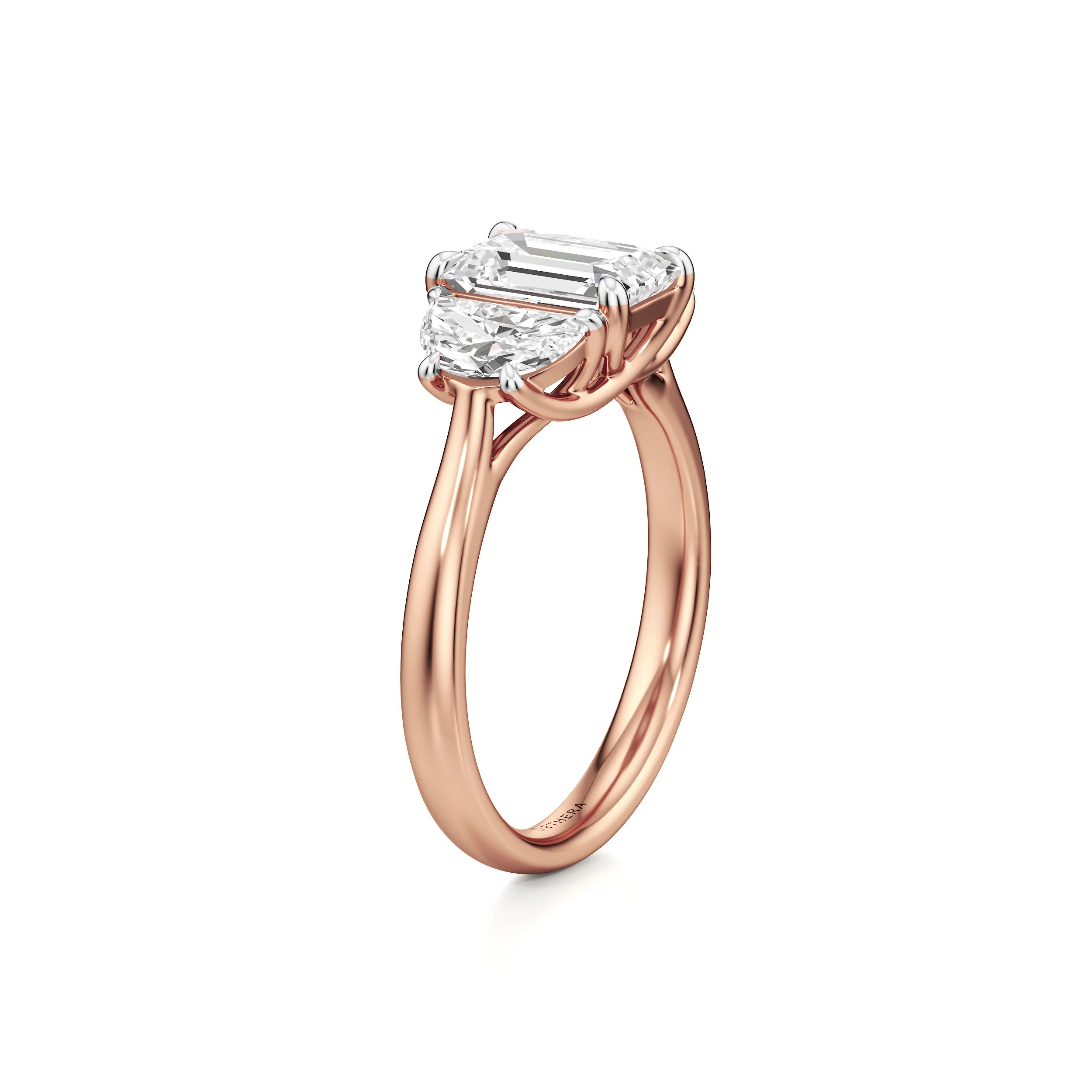 Tri Lumiere Three Stone Ring 12