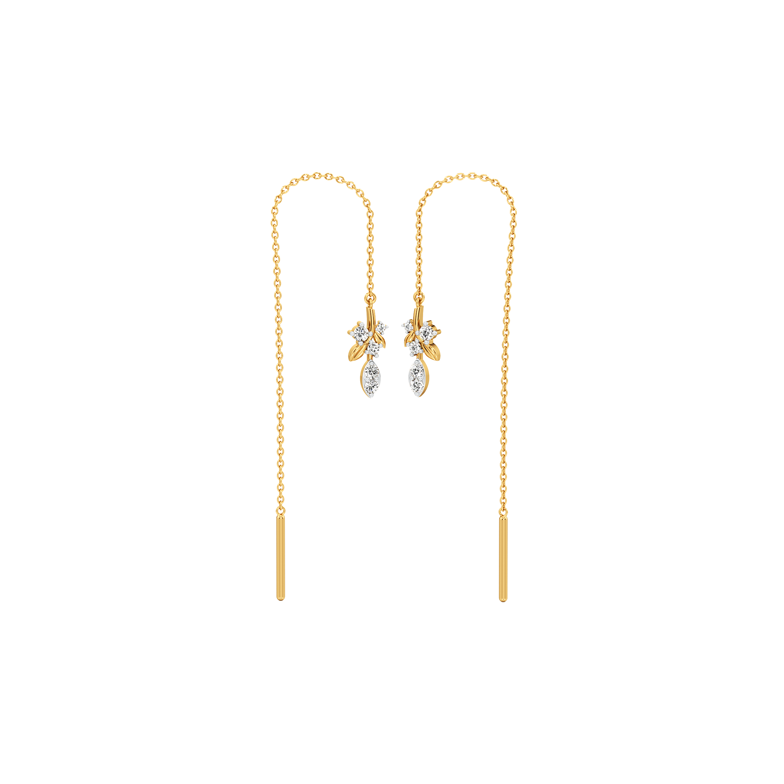 Whispering Bloom Threader Earrings 0
