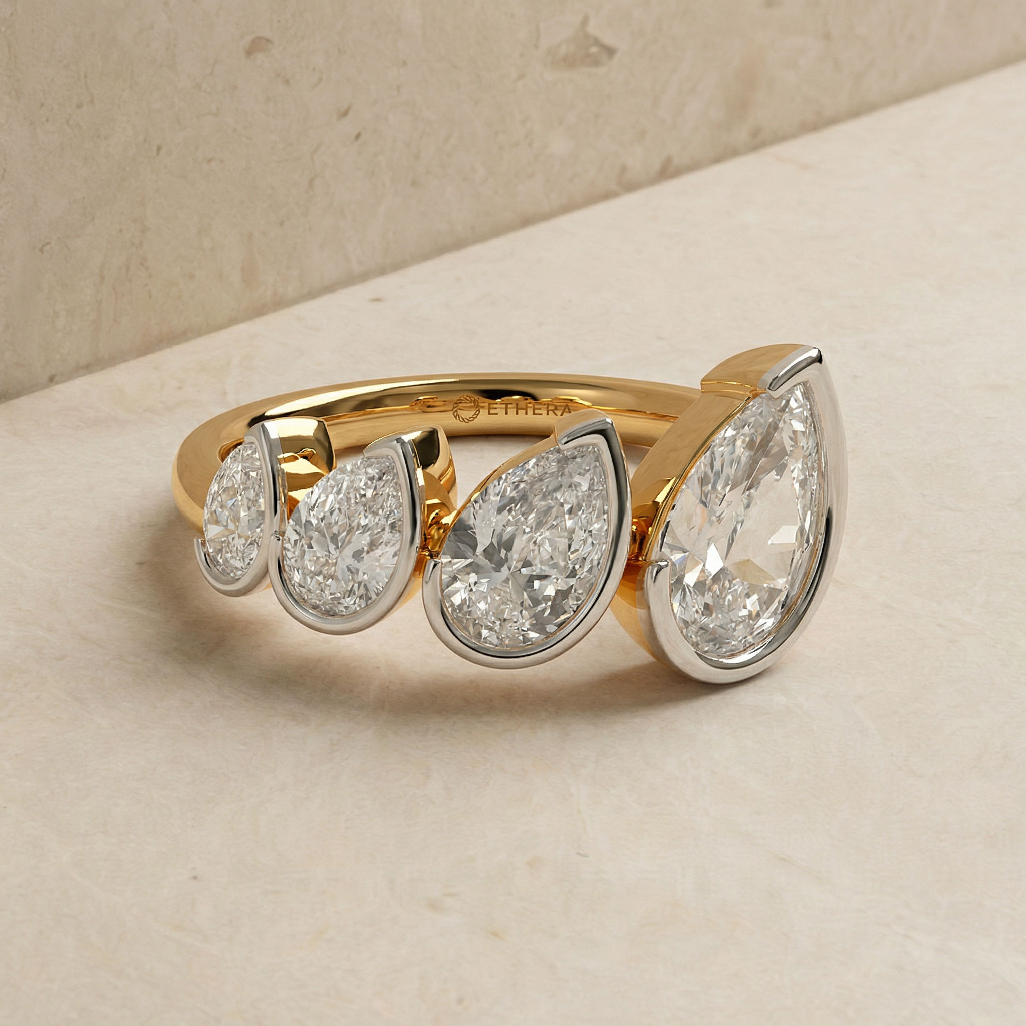 Cascade Pear Ring 2