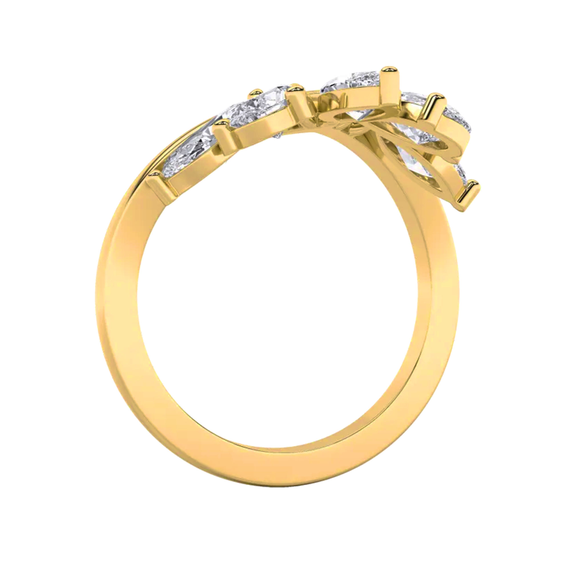 V-Curve 5 Stone Ring 4