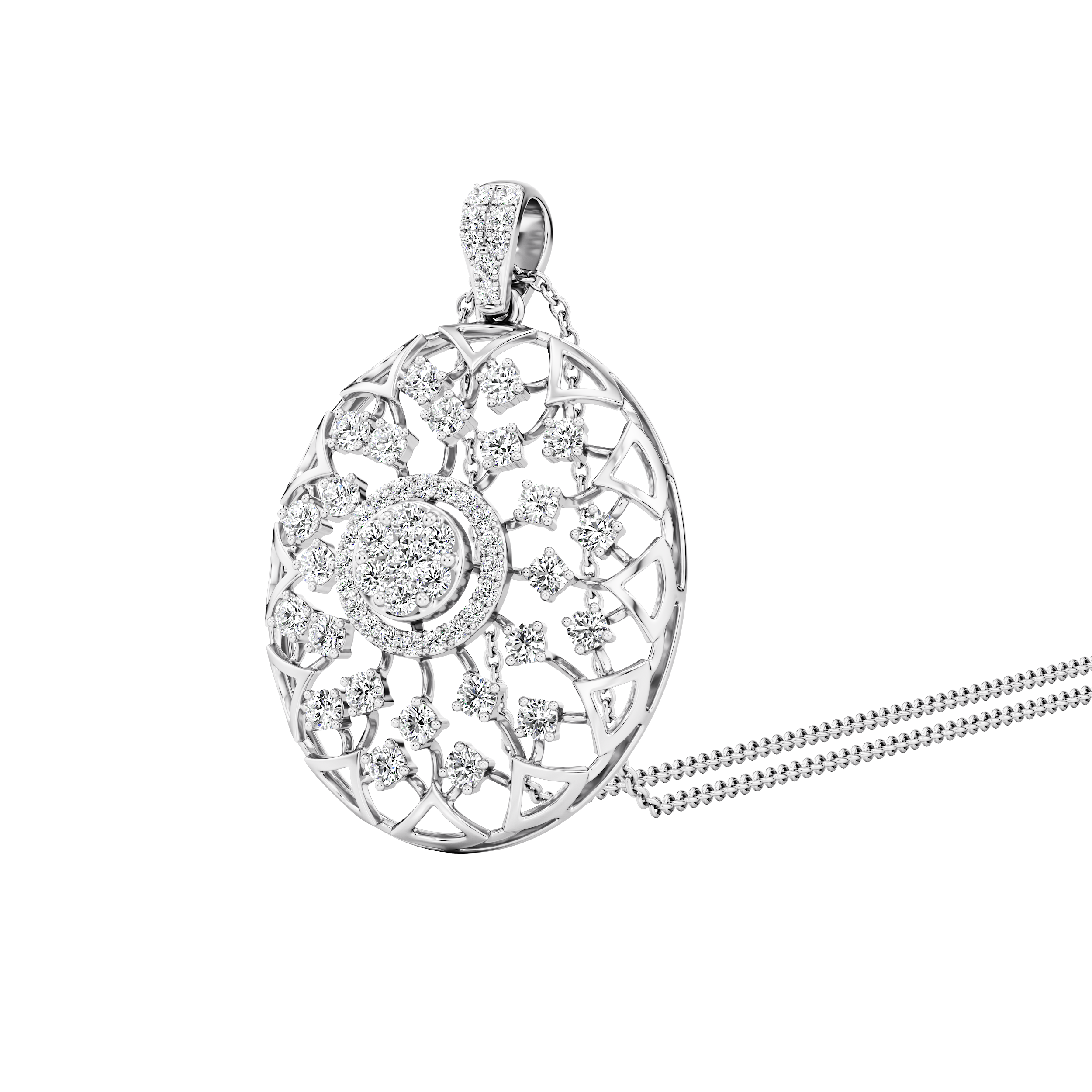 Heirloom Bloom Lab Diamond Pendant 7
