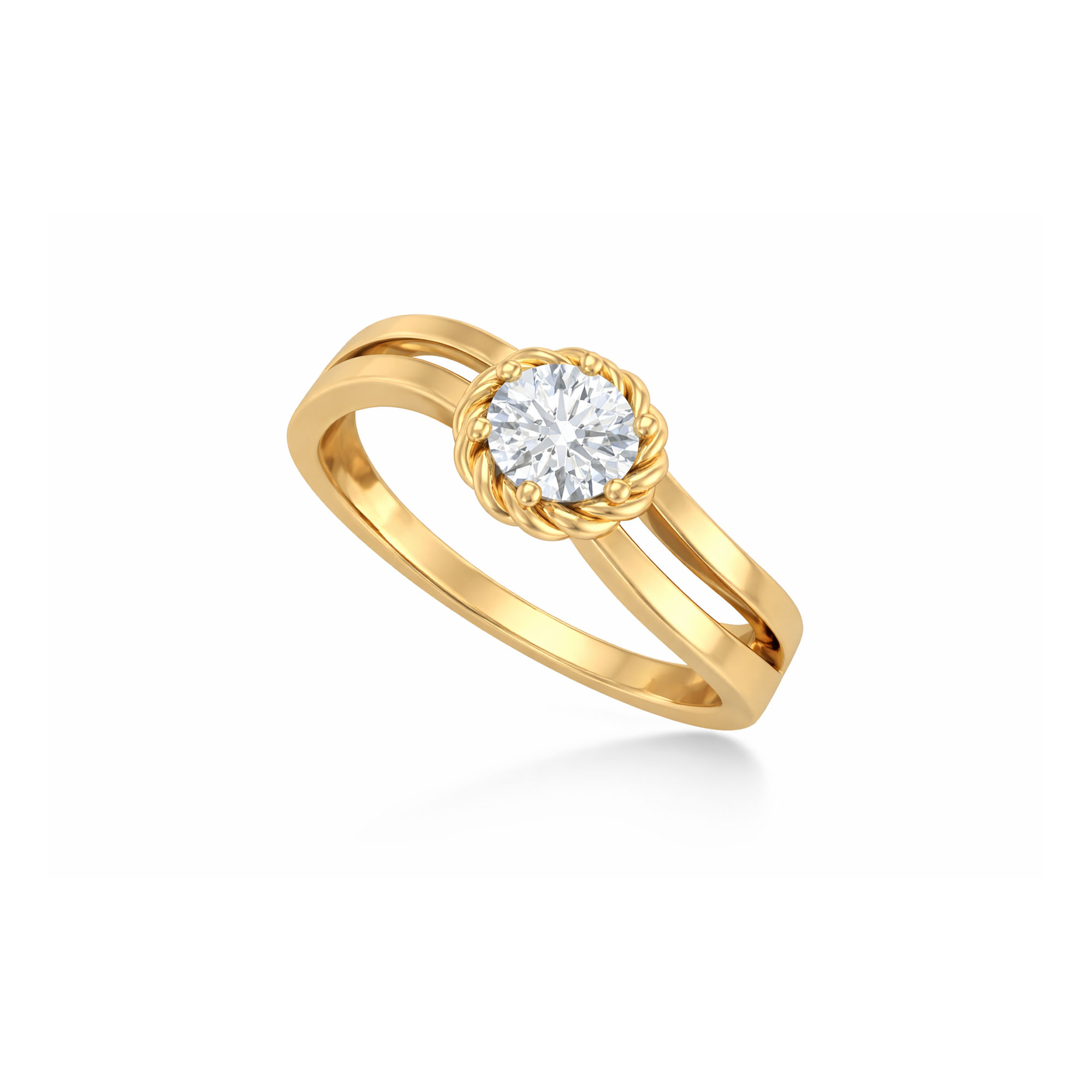 Twisthalo Solitaire Ring