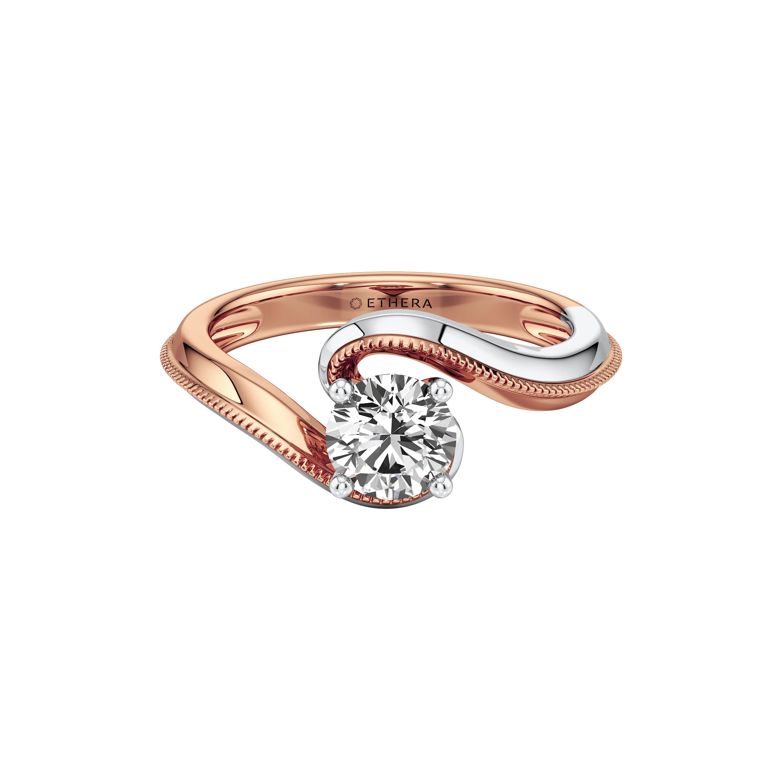 Waveform Solitaire Ring 10