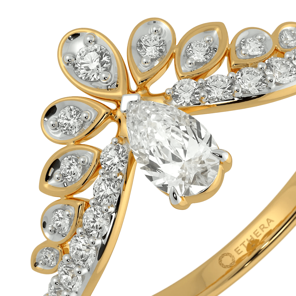 Blushleaf chevron Ring 2