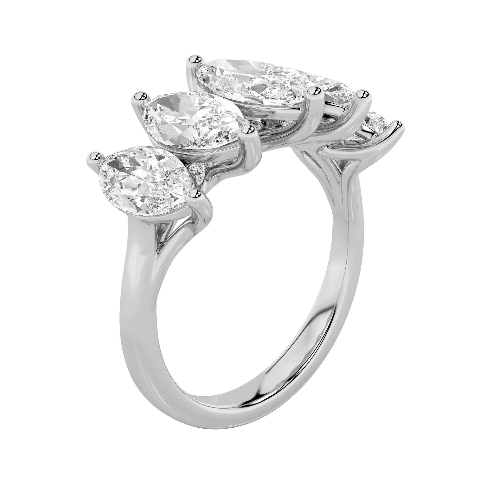 Radiant Penta Five Stone Ring 7