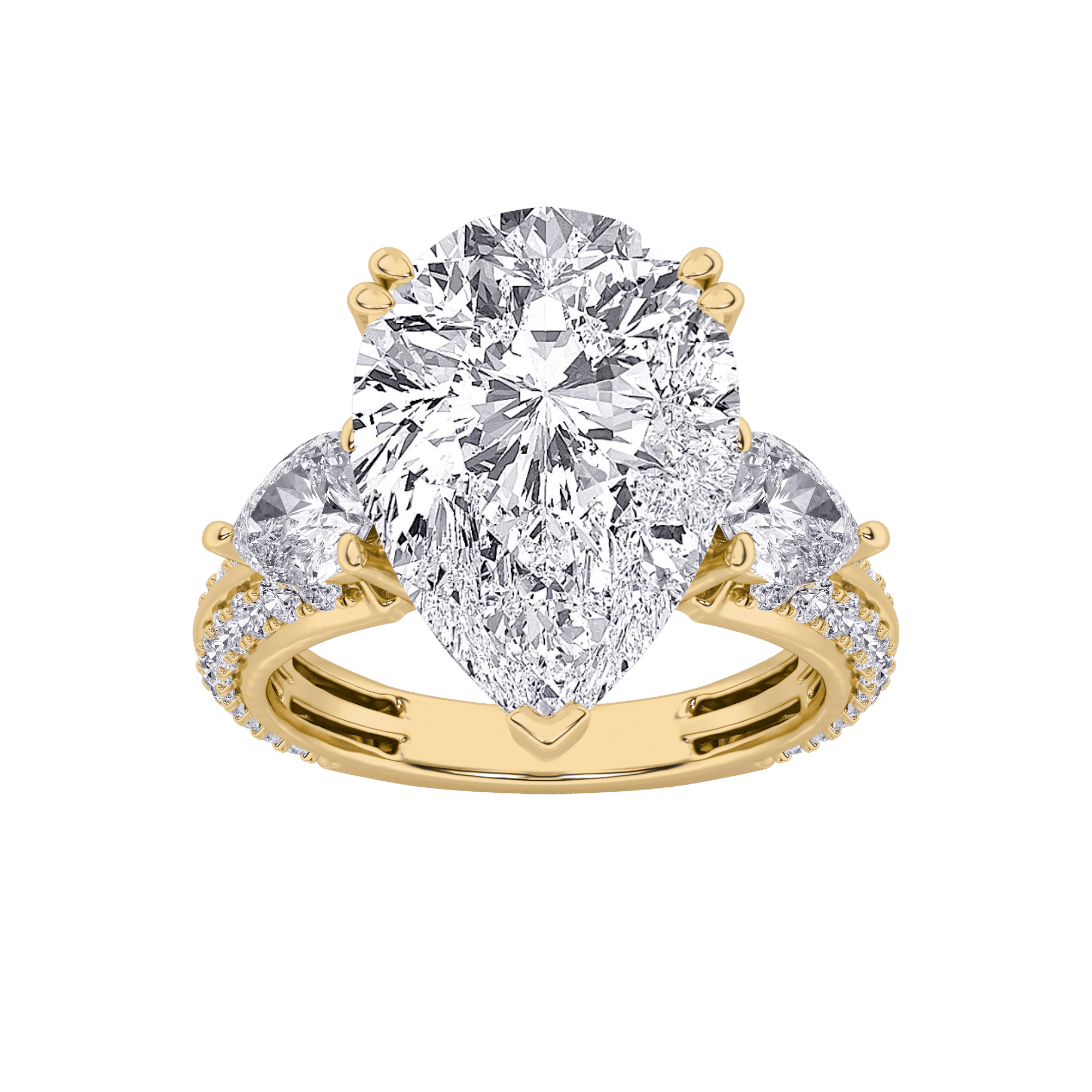 Aria Three Stone Cocktail Ring 12