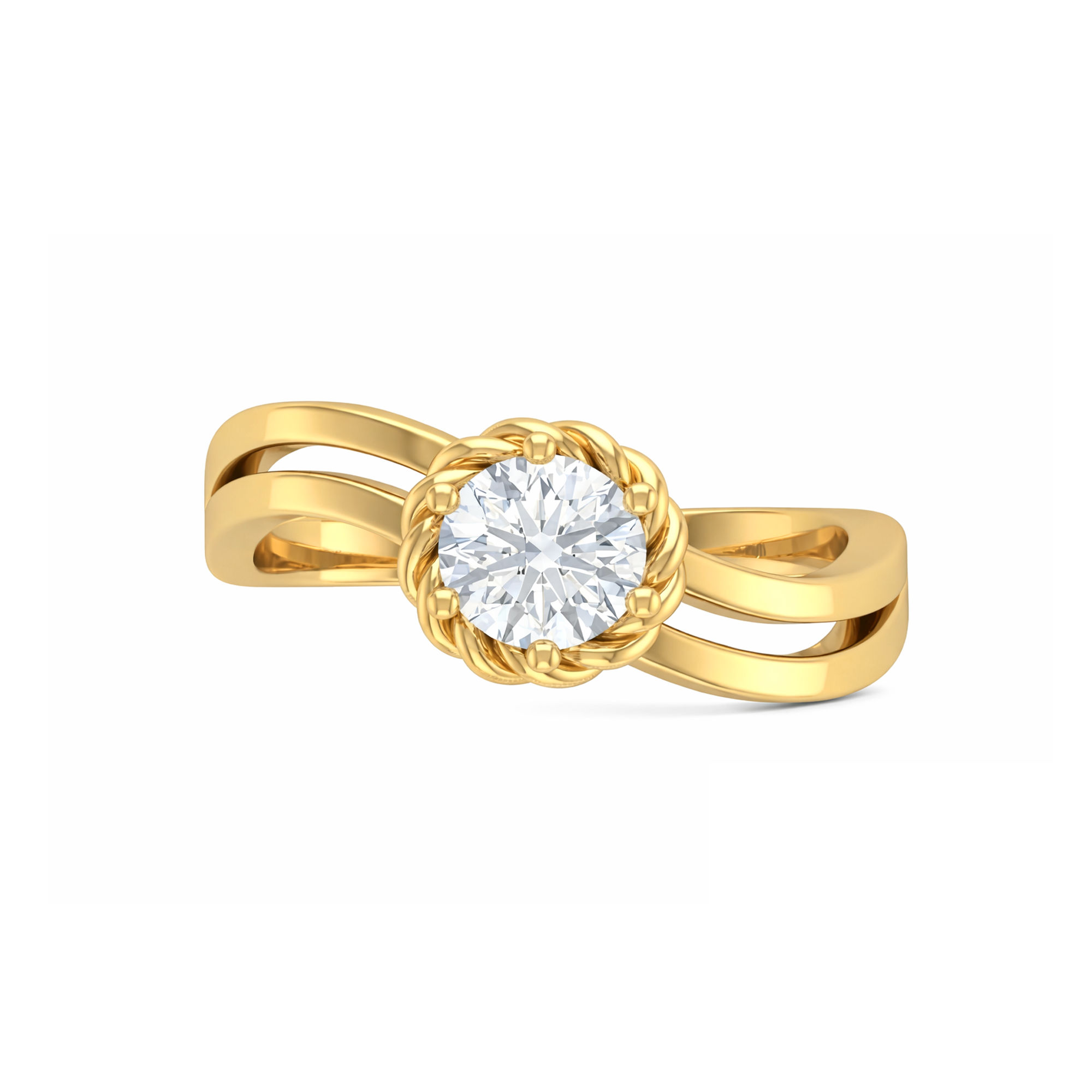 Twisthalo Solitaire Ring hover