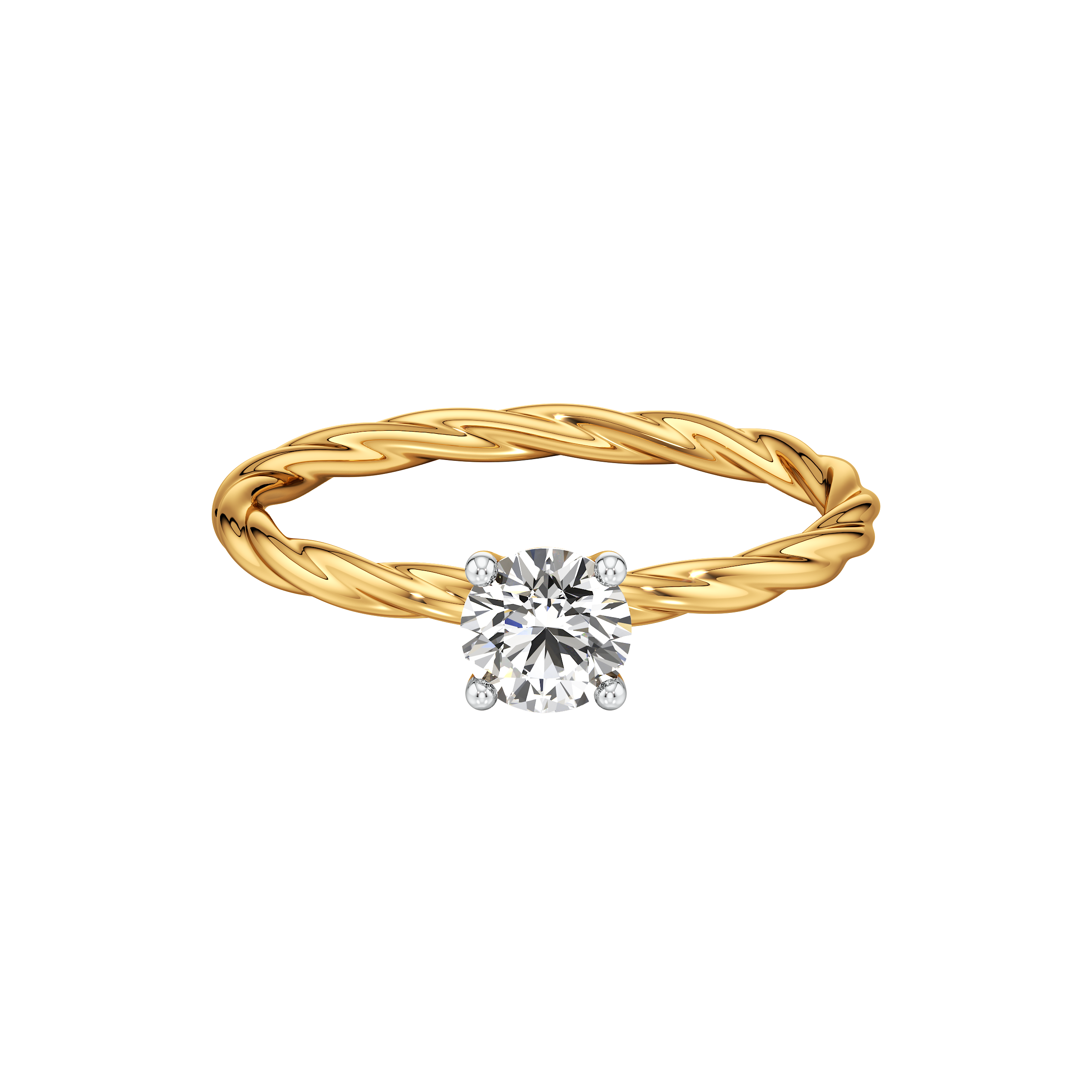 Twine Solitaire Ring 4