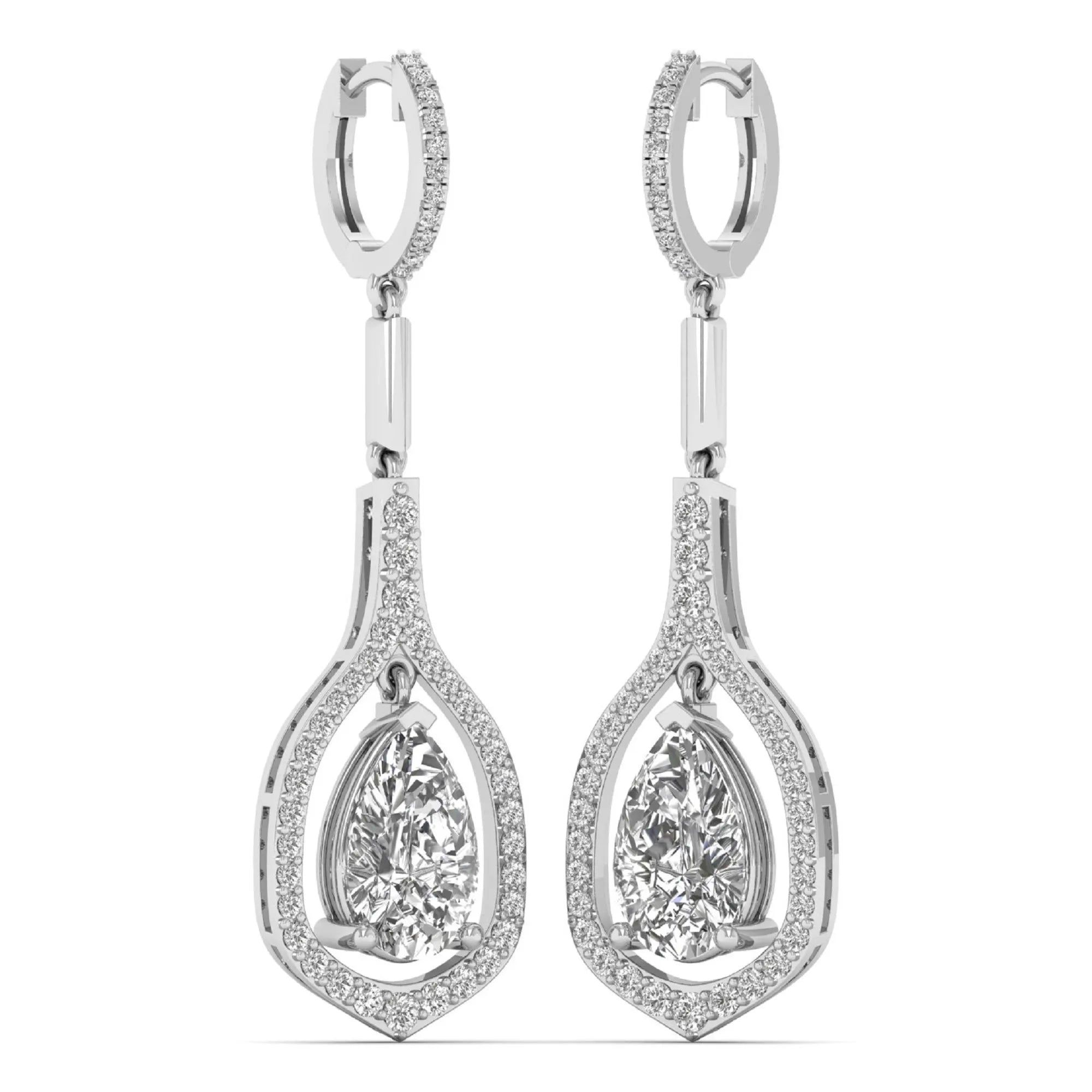 Pear Gleam Hoop Earrings 0