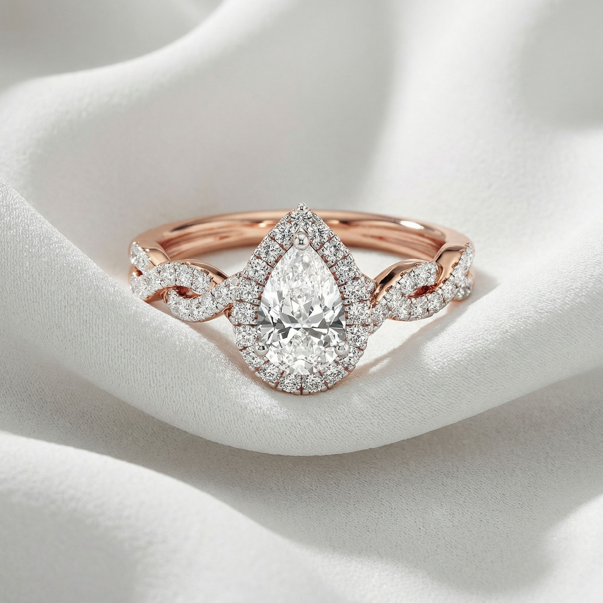 Luminous Twist Solitaire Ring 3