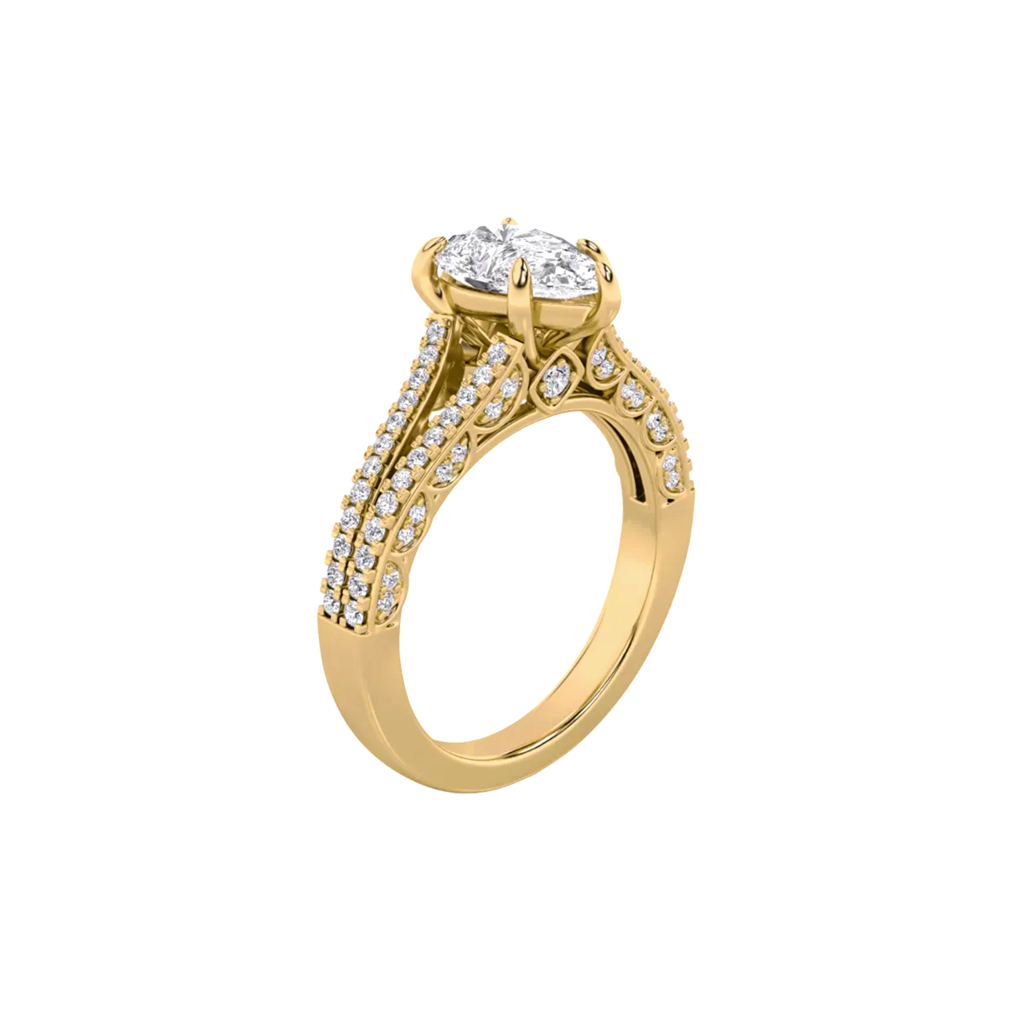 Luminous Pear Solitaire Ring 1