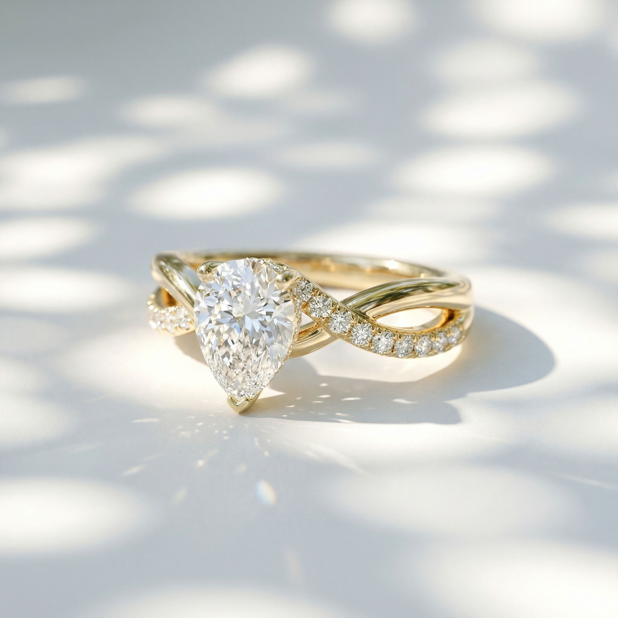 Infinity Pear Ring 3