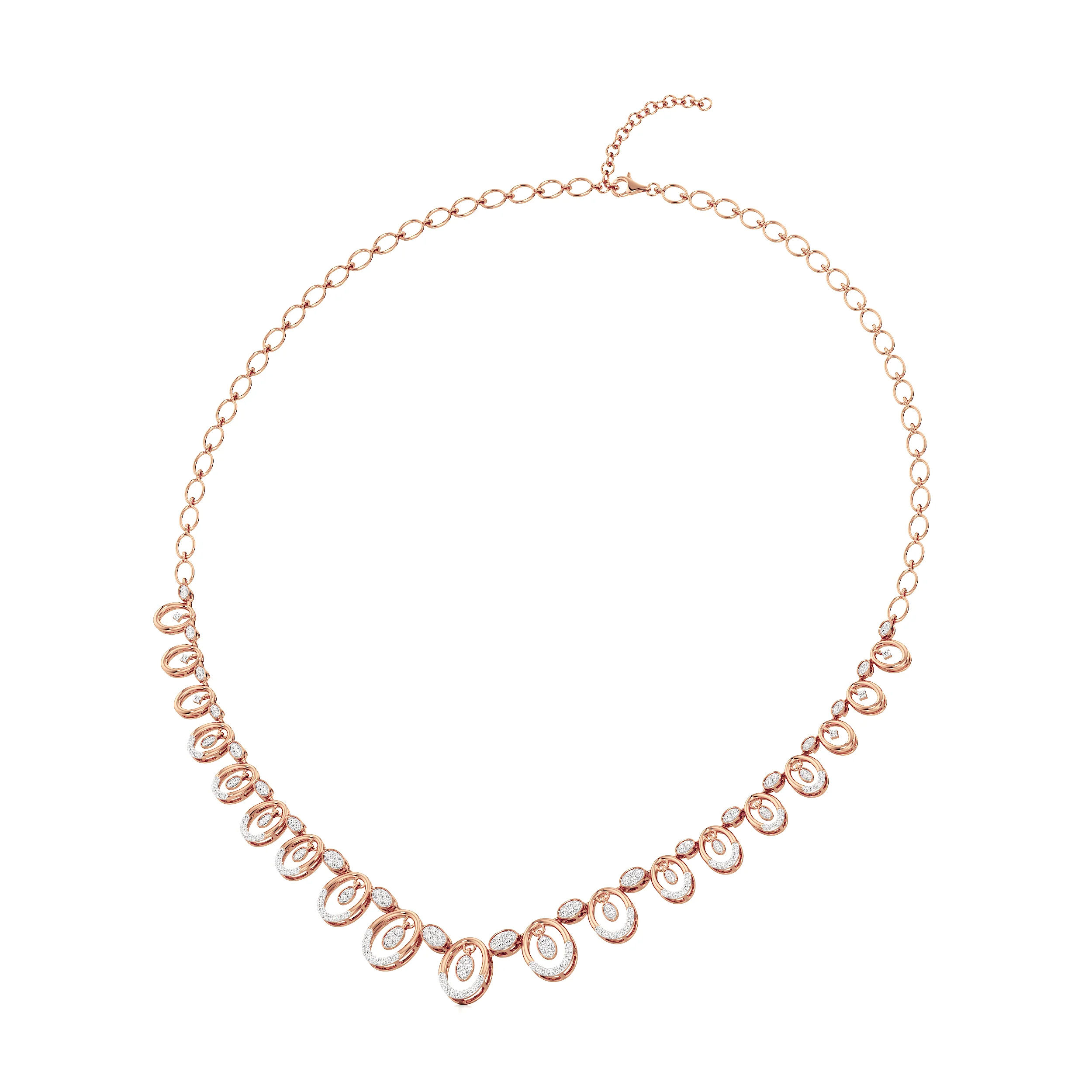 Seraphine Oval Diamond Necklace 10