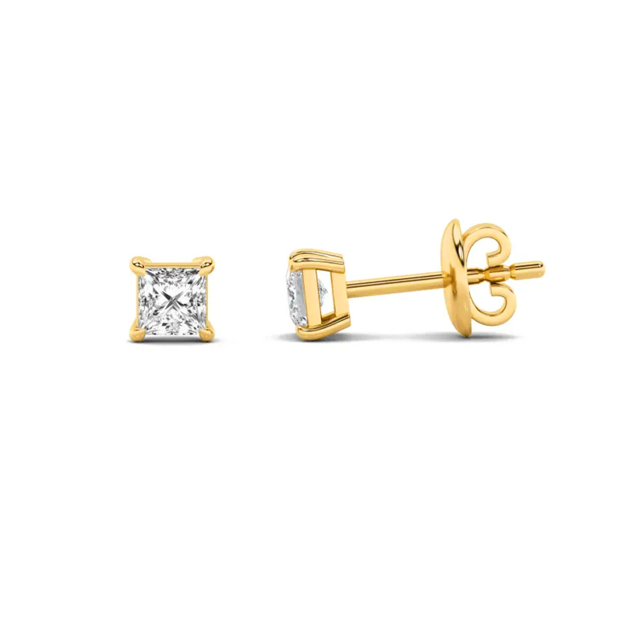 Pristine Princess Stud Earrings 2 Carat 3
