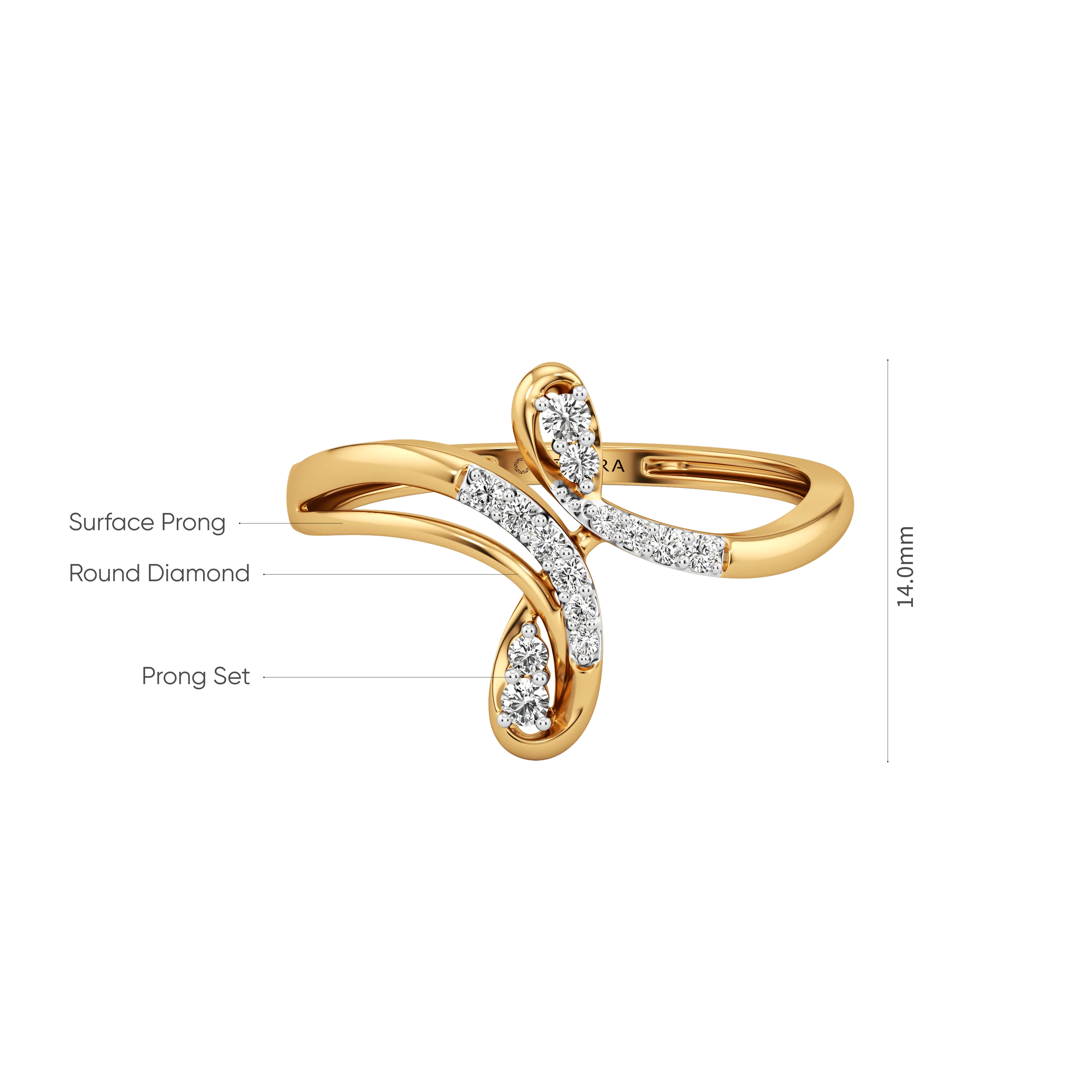 Aurora Swirl Diamond Ring 6