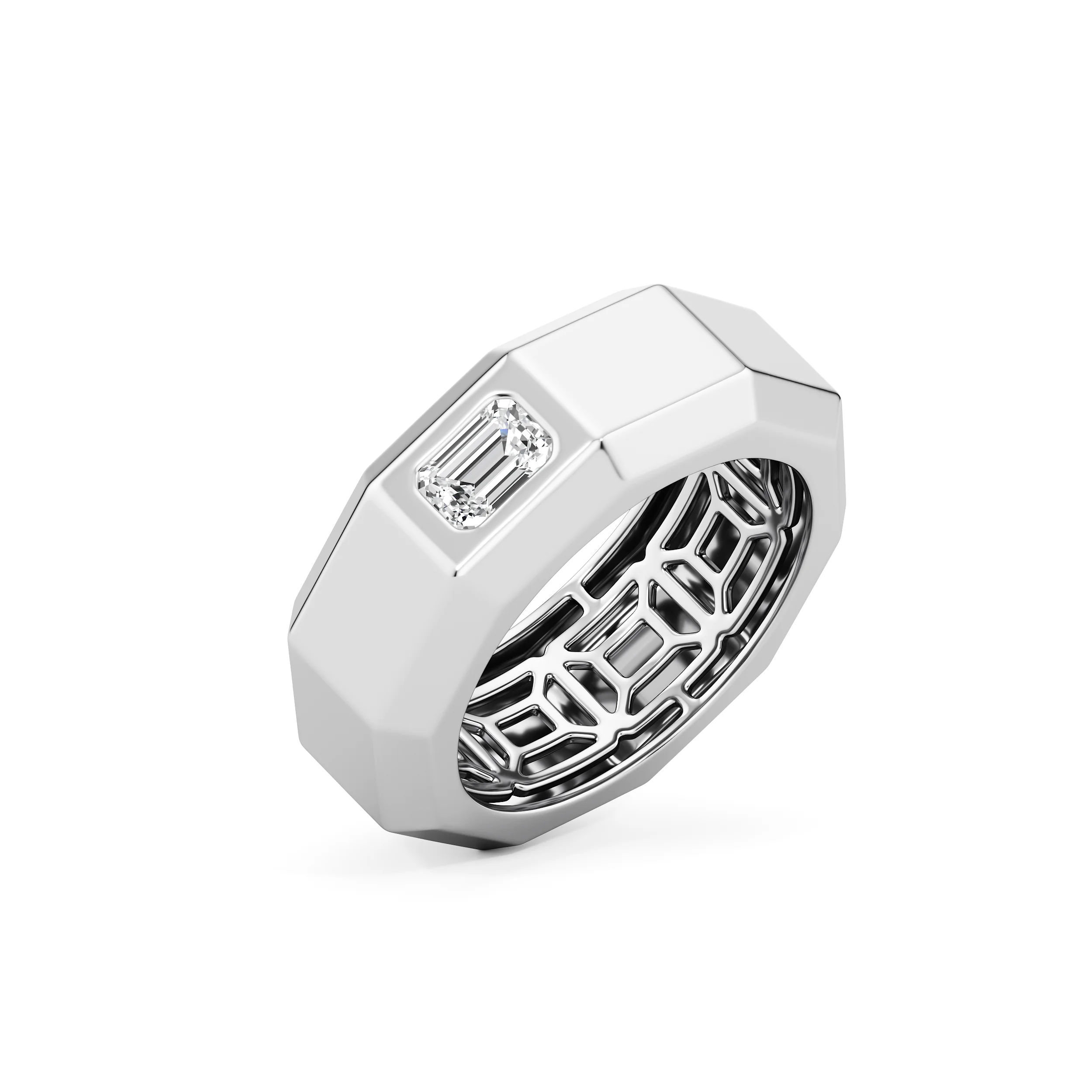 Edgeline Emerald-Cut Band 8