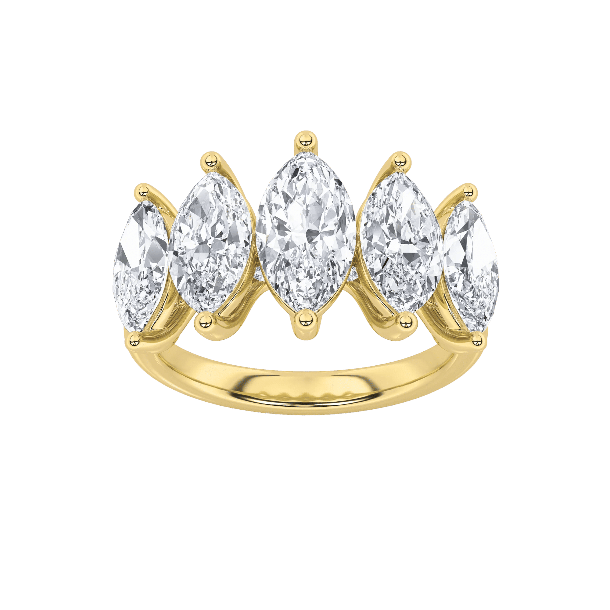 Radiant Penta Five Stone Ring 6