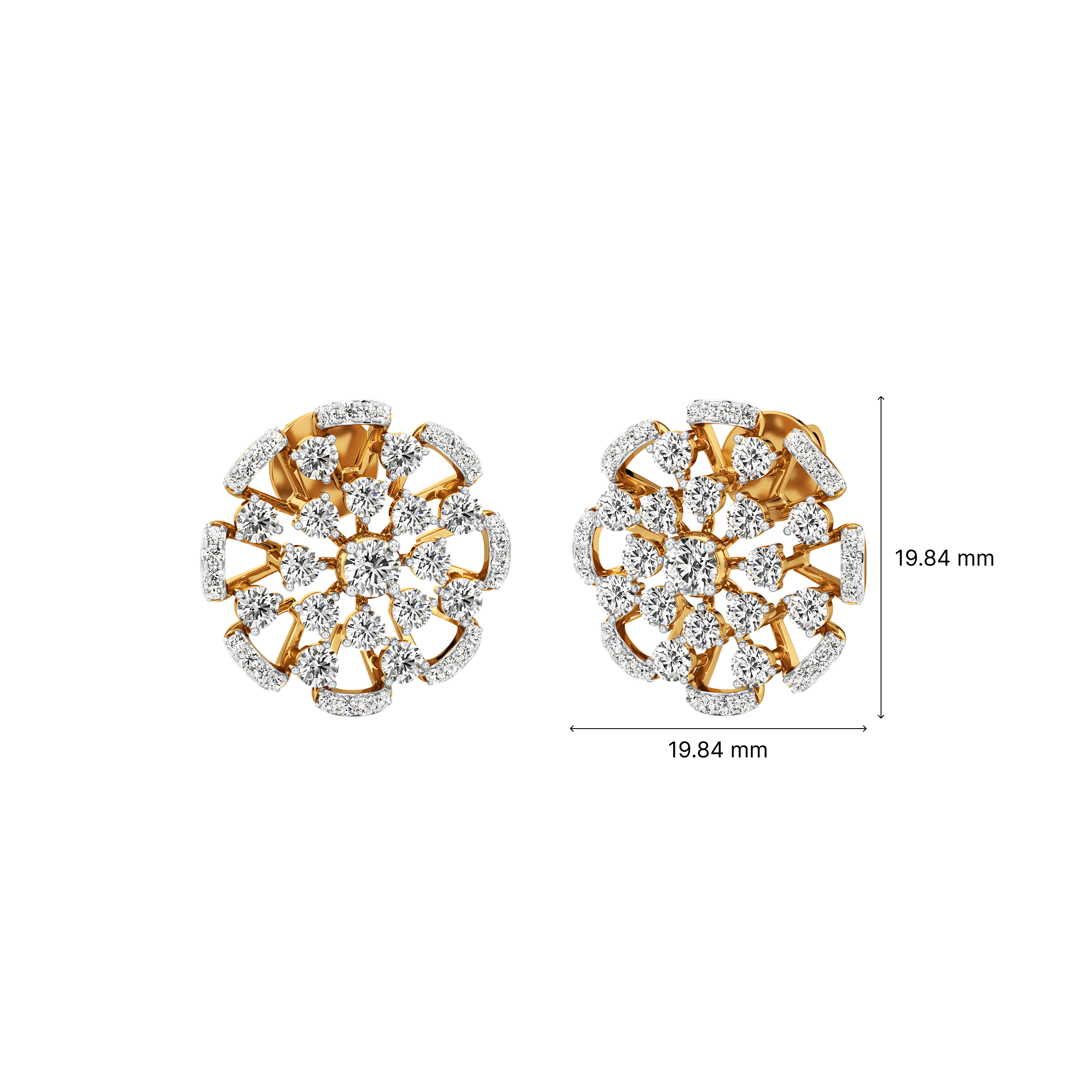 Celestial Diamond Stud Earrings 4