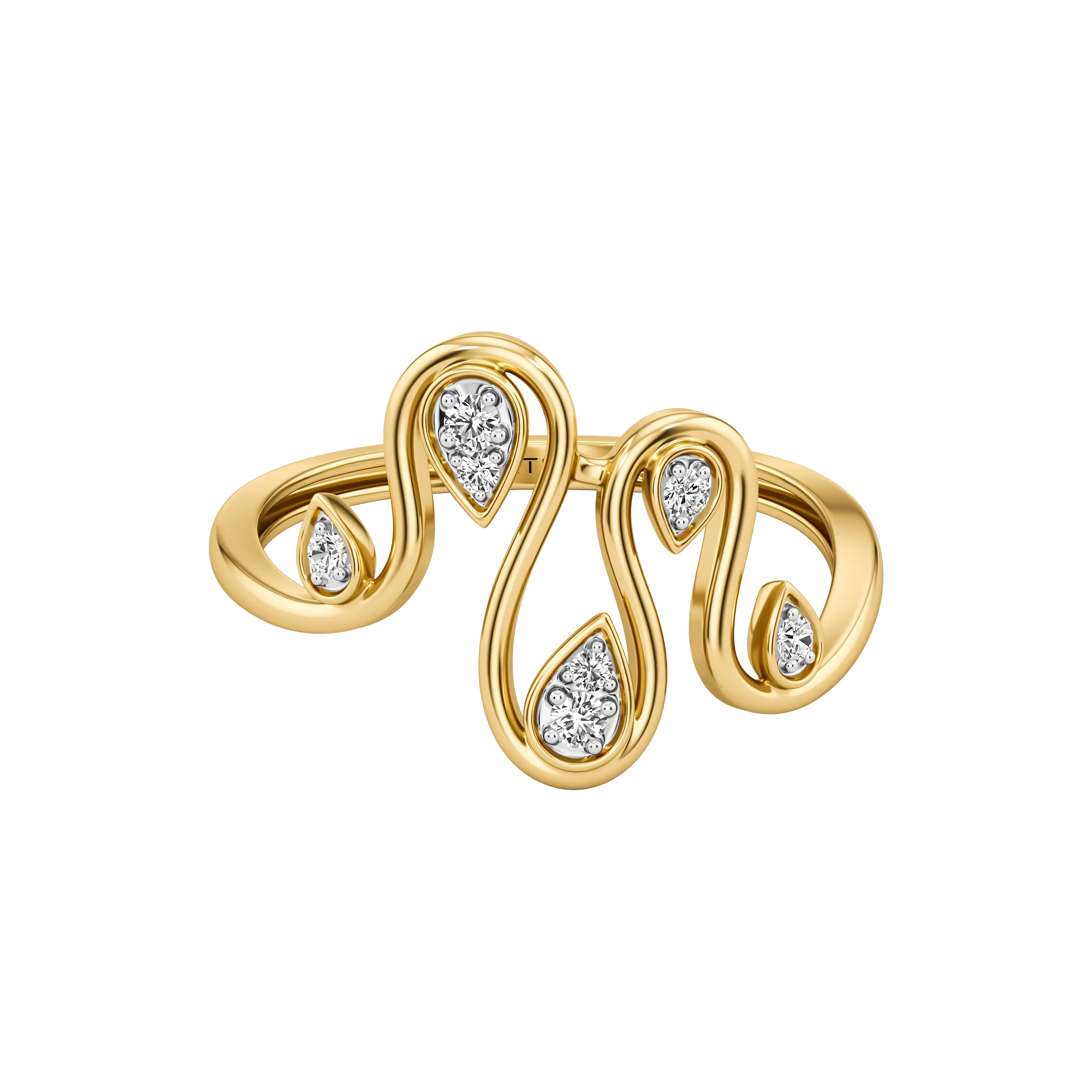 Serene Flow Diamond Ring 4