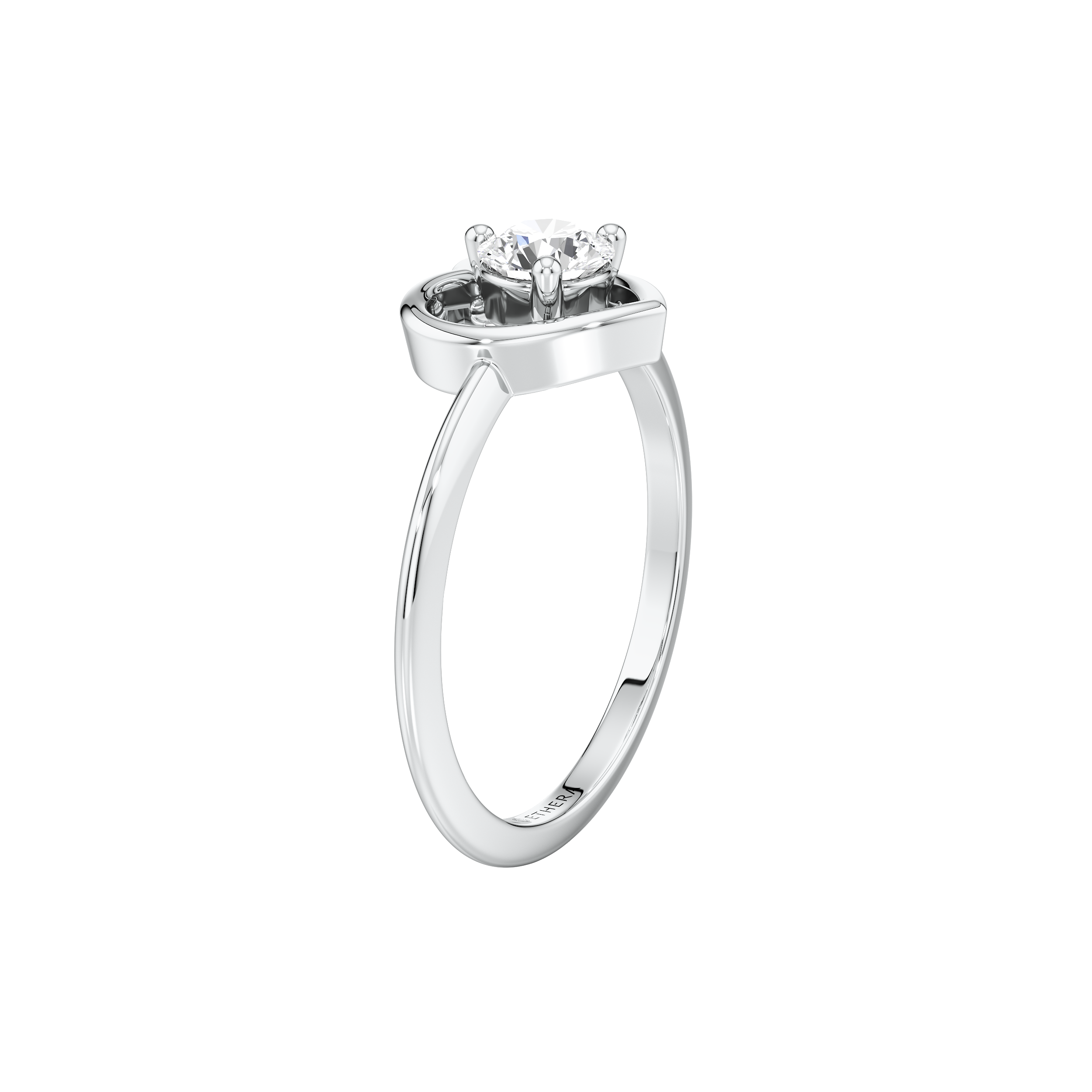 Heartline Solitaire Ring 10