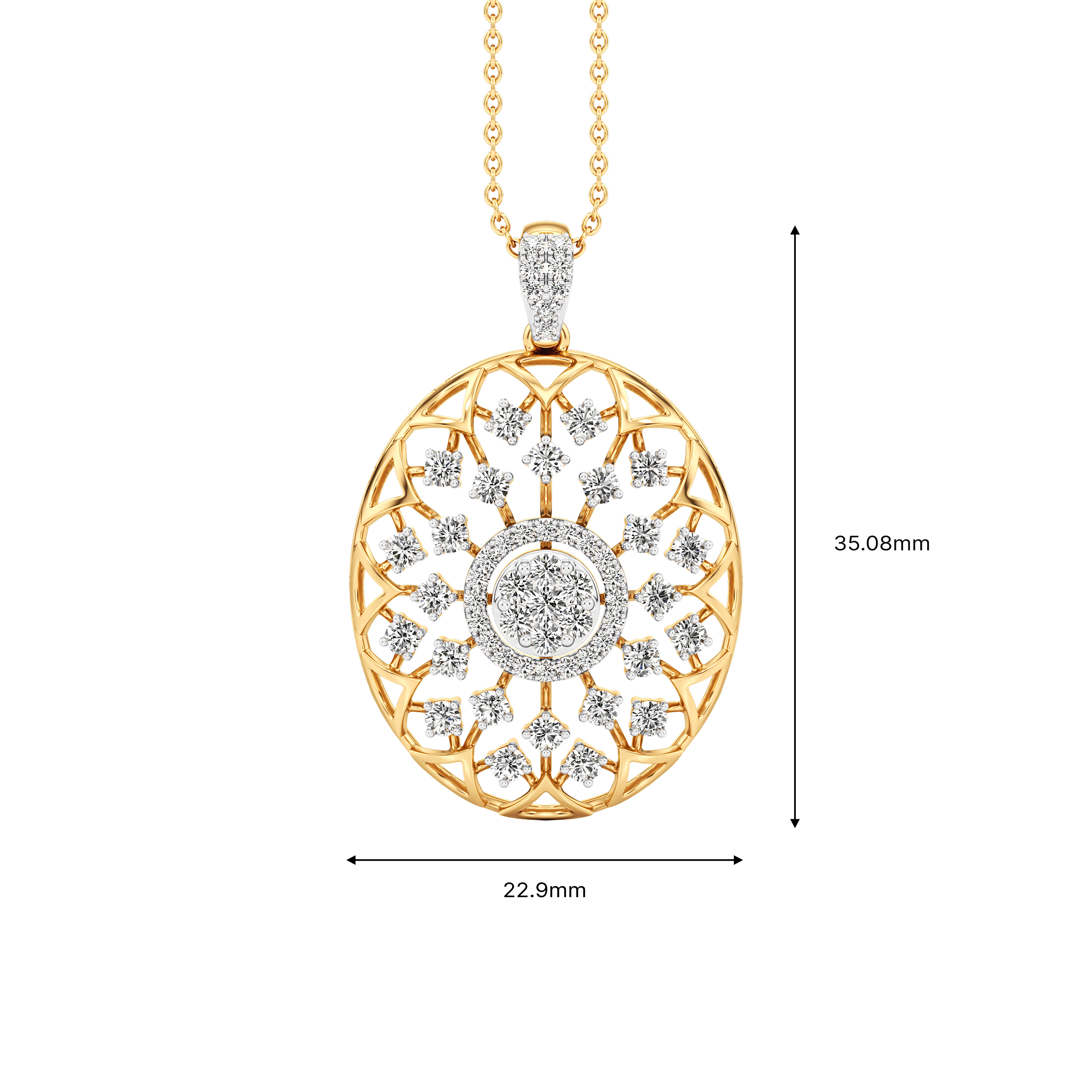 Heirloom Bloom Lab Diamond Pendant 6