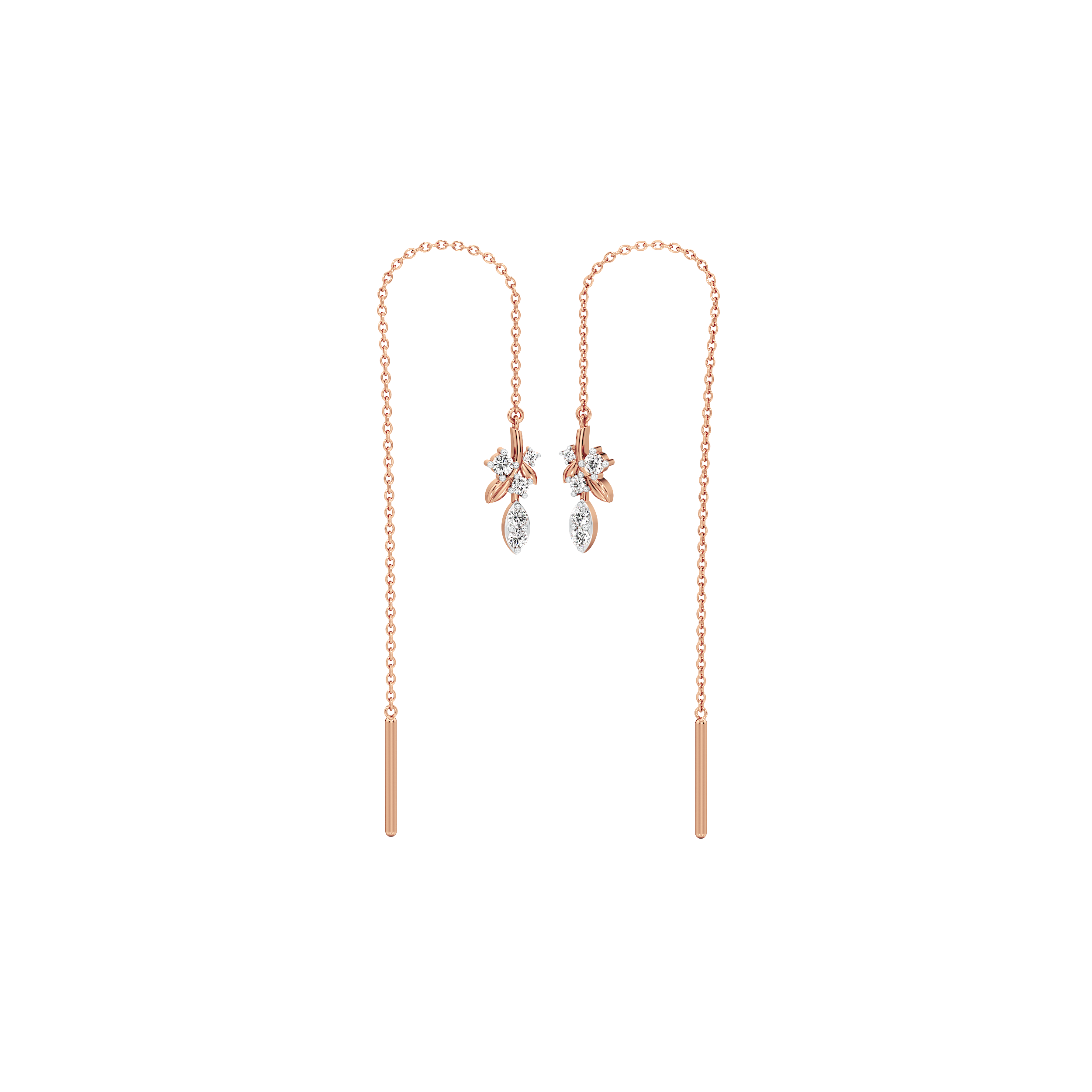 Whispering Bloom Threader Earrings 2