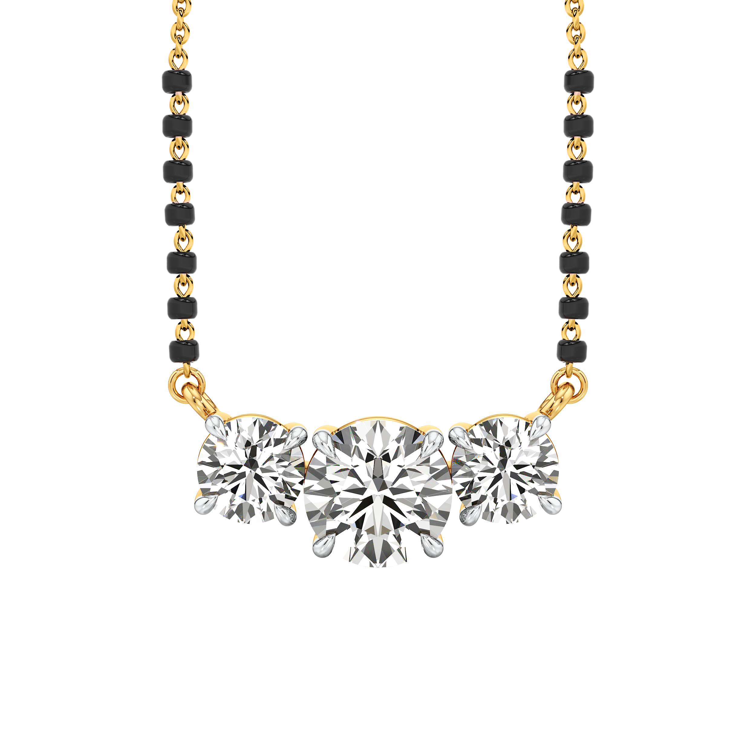 Trio Gleam Mangalsutra  hover