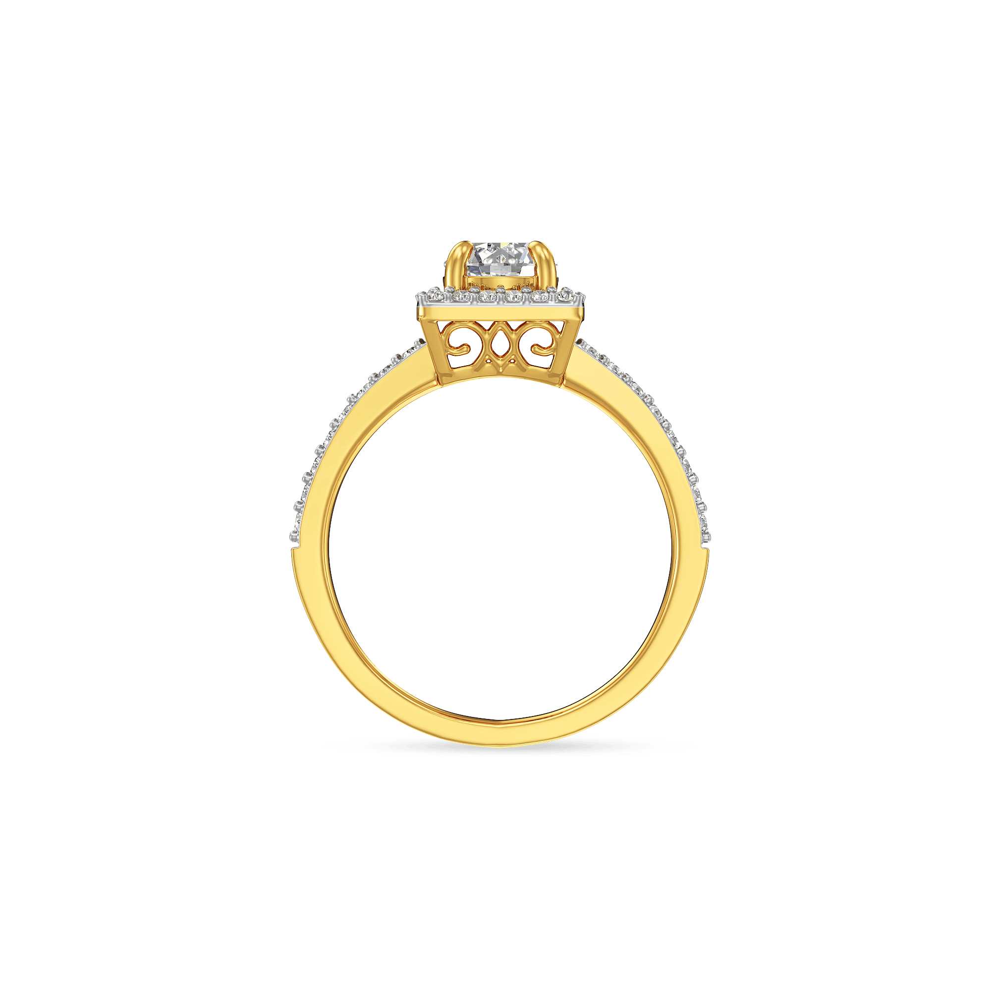 The Meridian Halo Square Ring 3