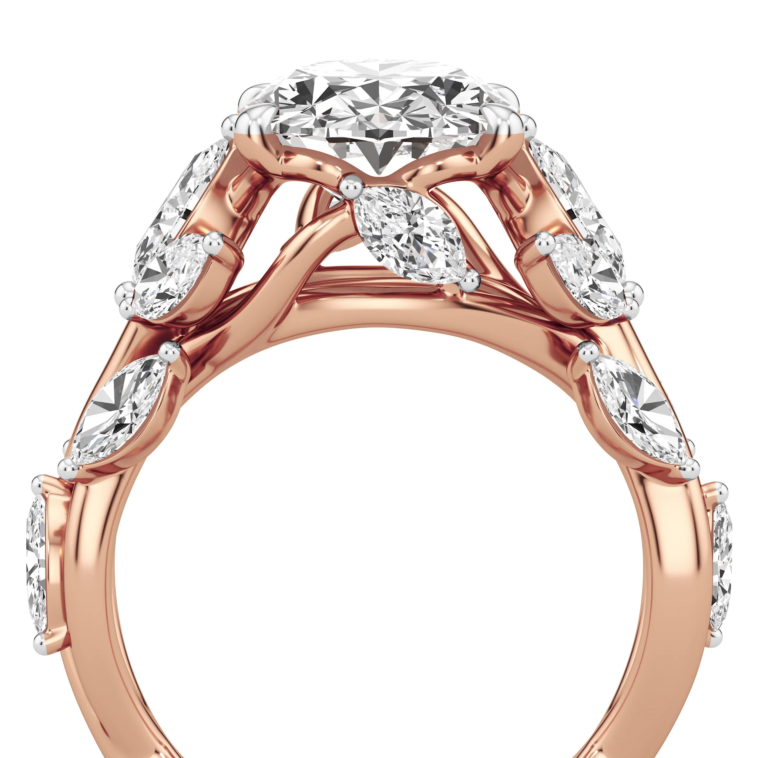 Petal Crest Cocktail Ring 16