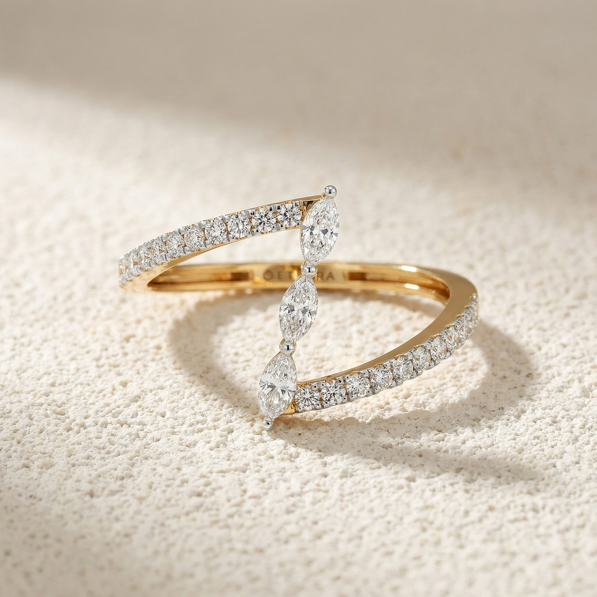 Marquise Arc Diamond Ring 2