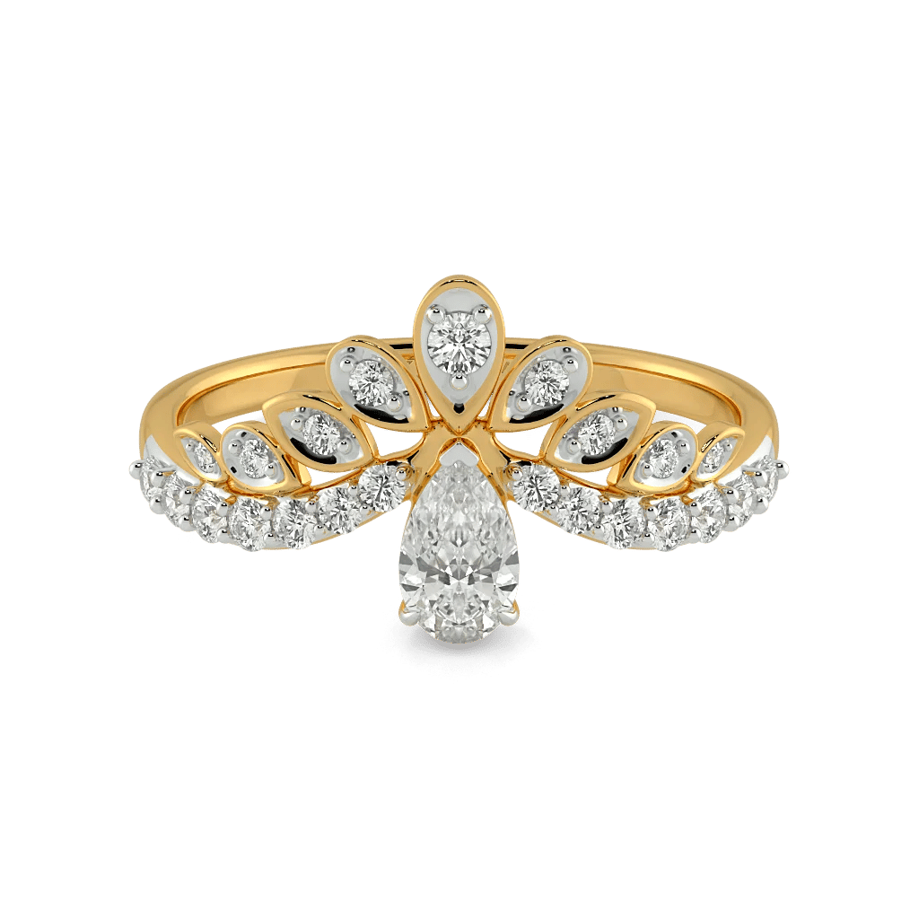 Blushleaf chevron Ring 3