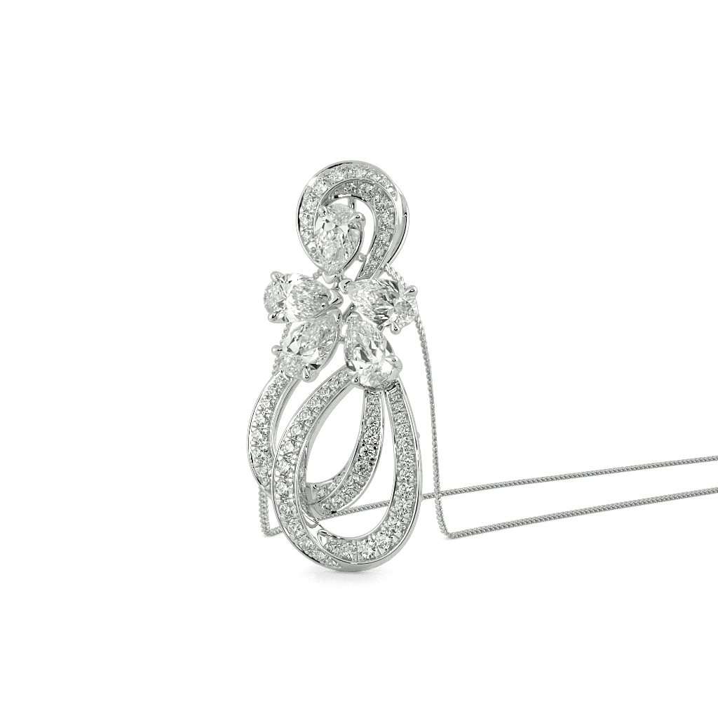 Marquise Cluster Diamond Pendant