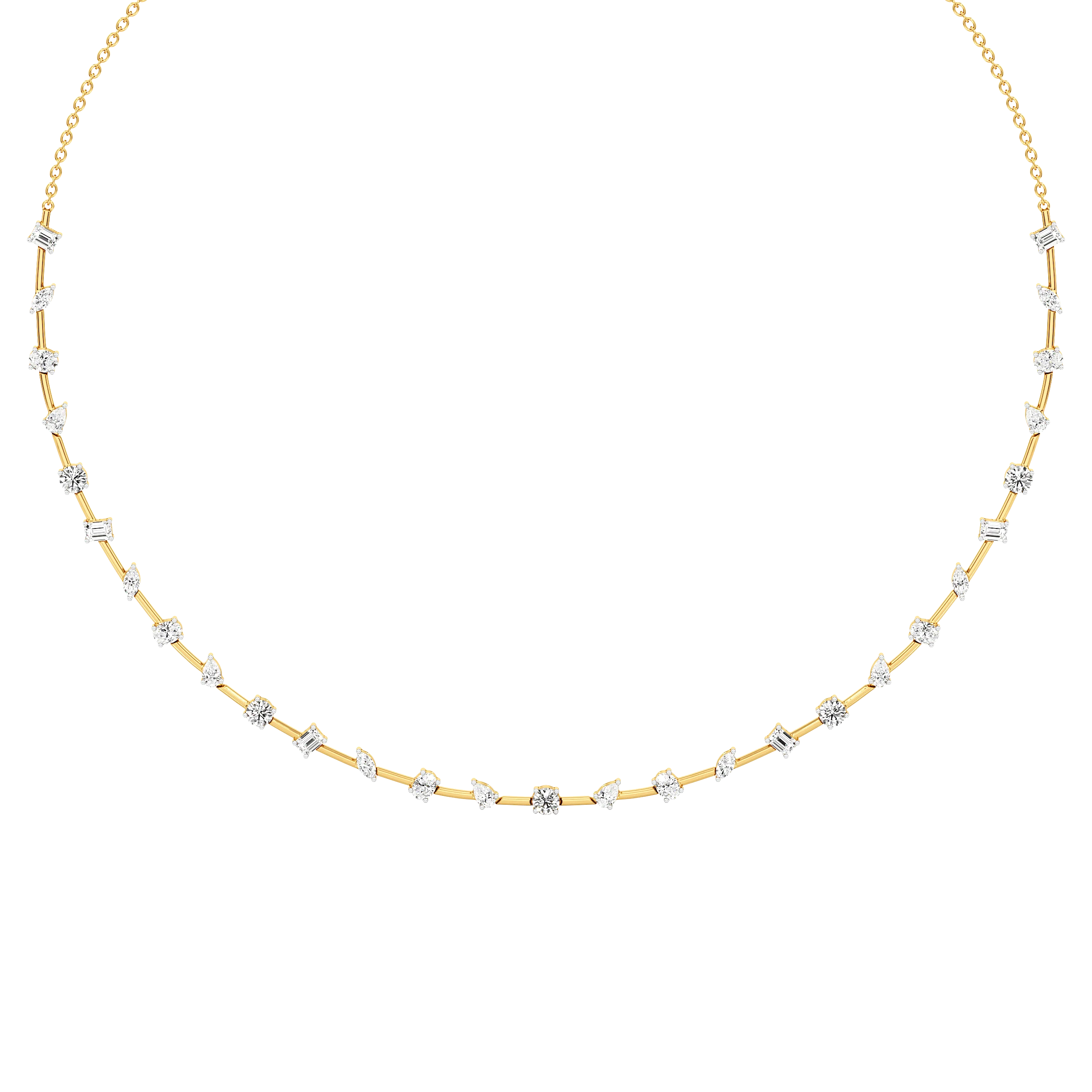 Lit Tennis Necklace hover