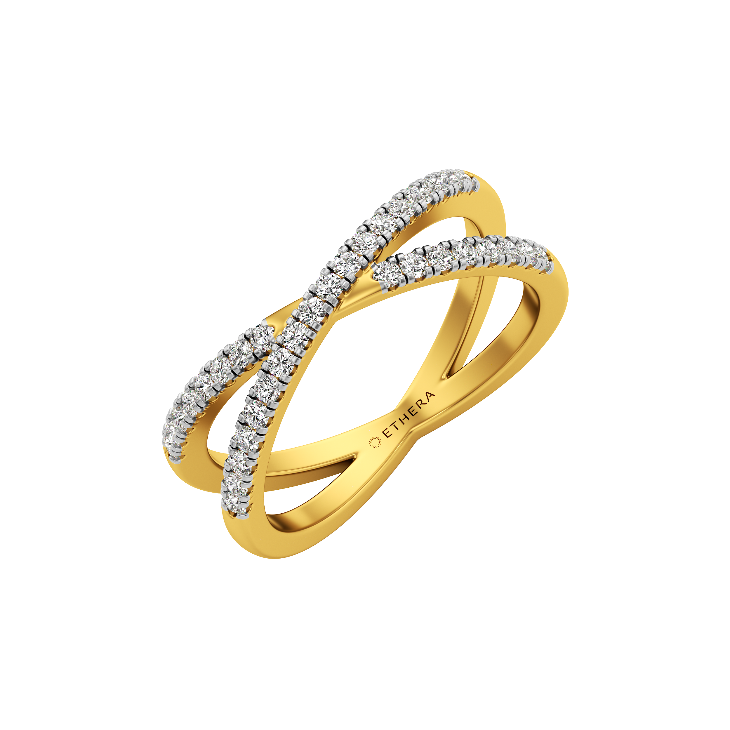 Crossline Pave Ring 0
