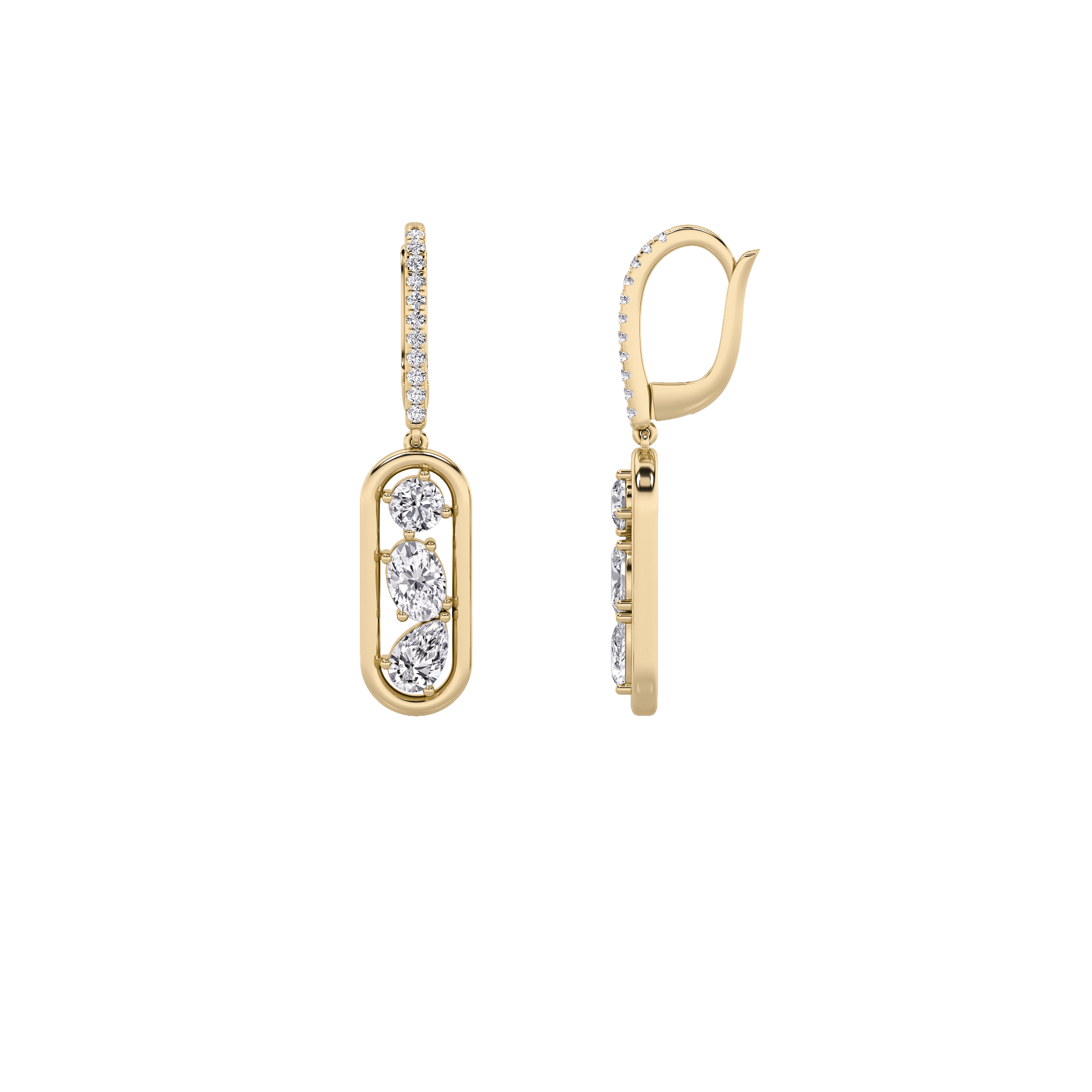 Trio Glow Hoops Earrings 2