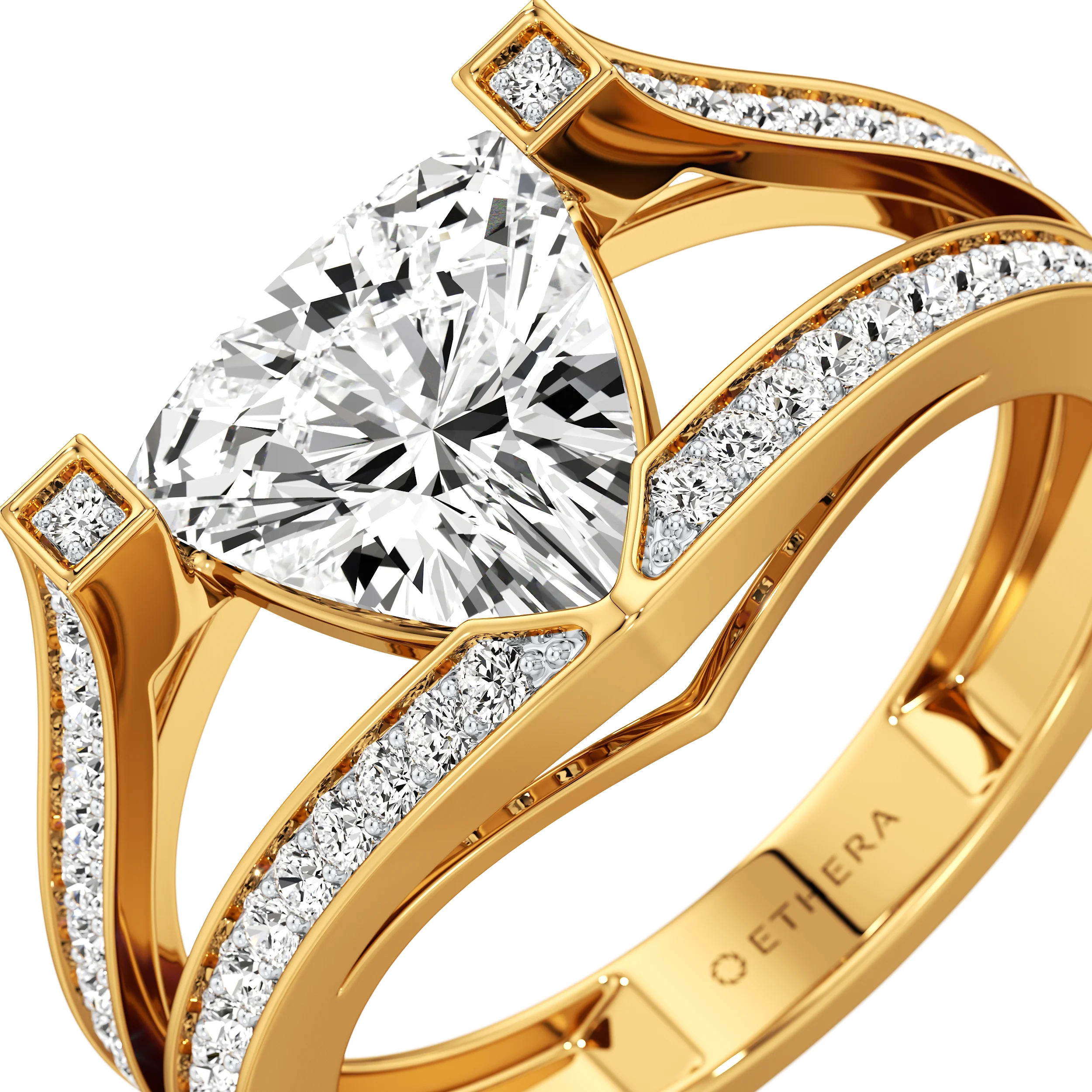 Crown Arc Solitaire Ring 3