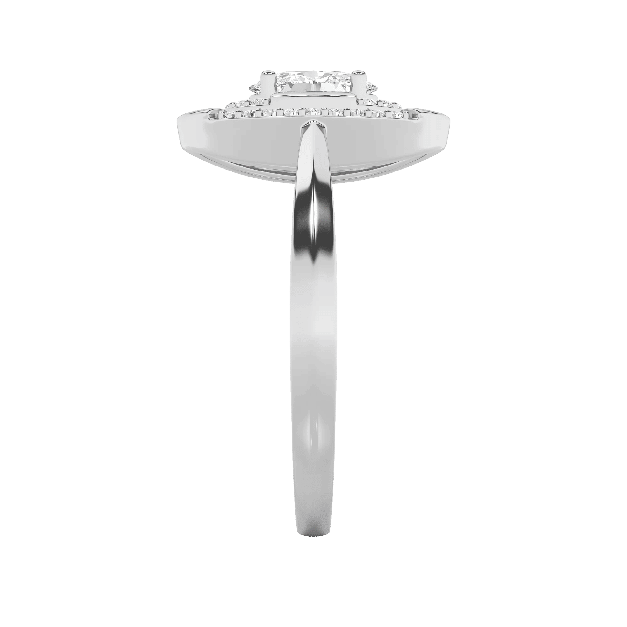 Halo Empress Solitaire Ring 10