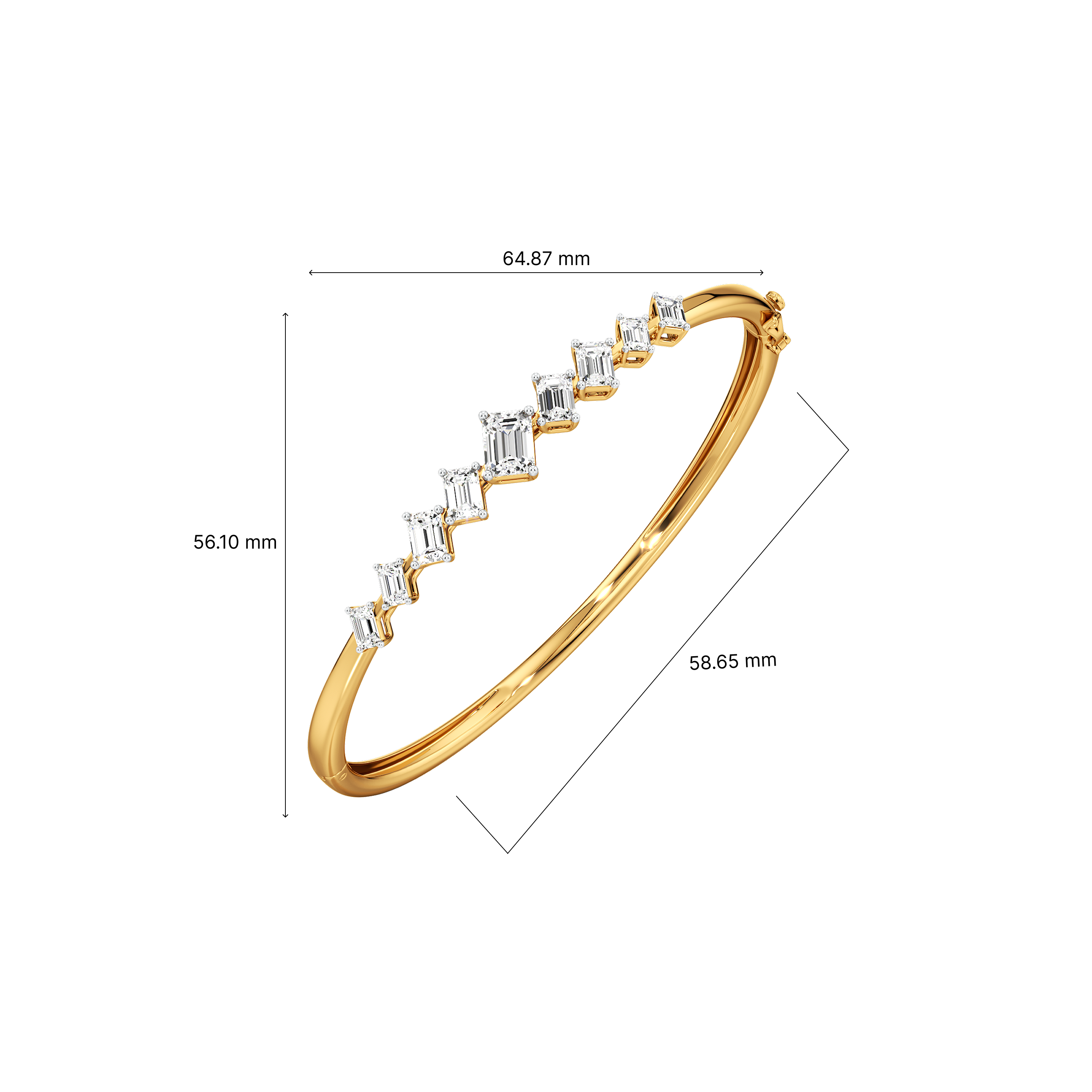 Eternal Spectrum Oval Bangle 9