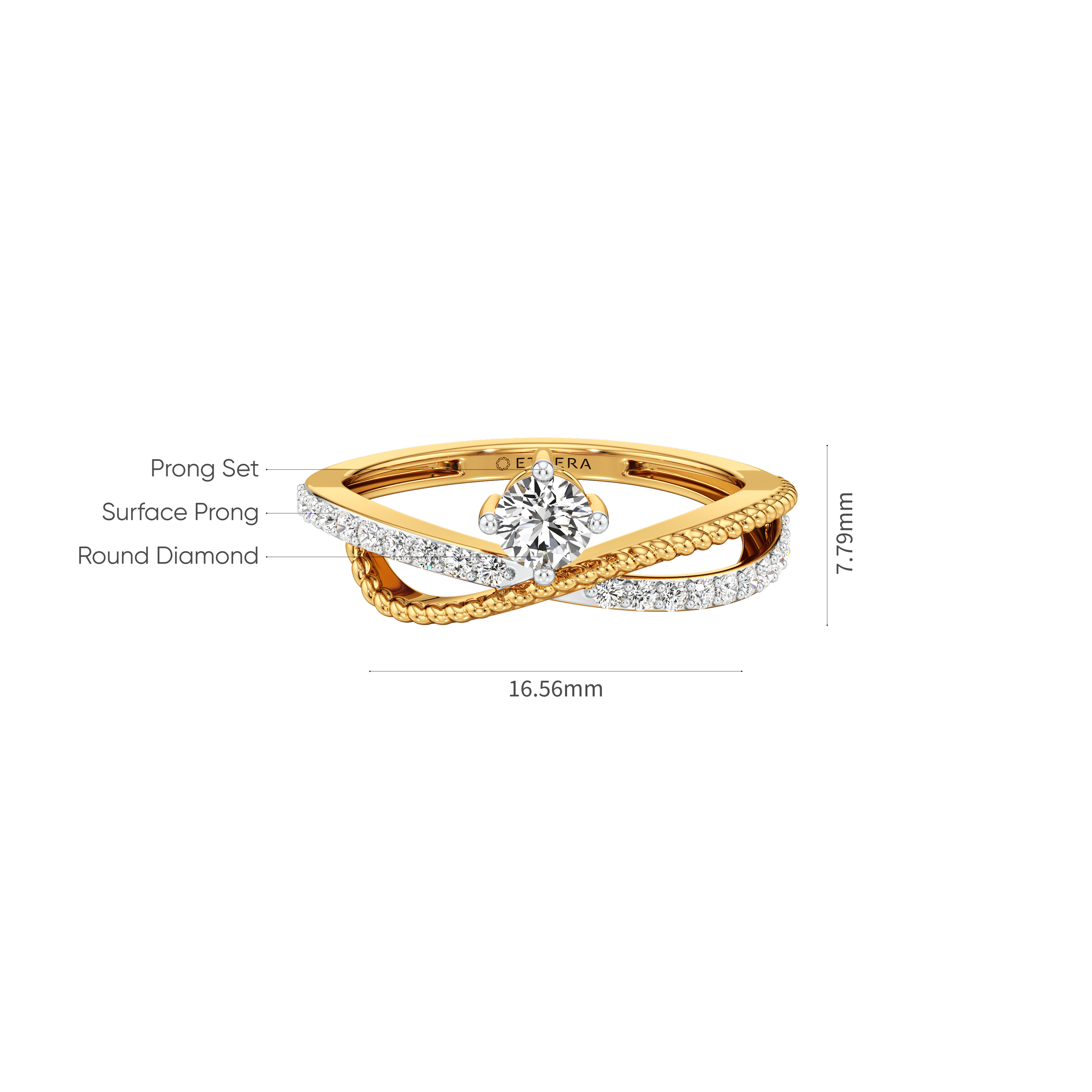 Infinity Crossover Solitaire Ring 6