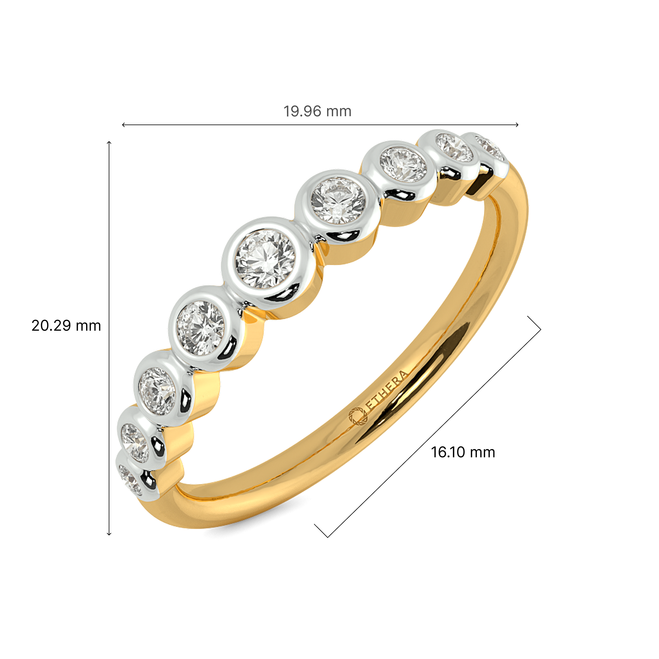 Bezel Cascade Eternity Band 6