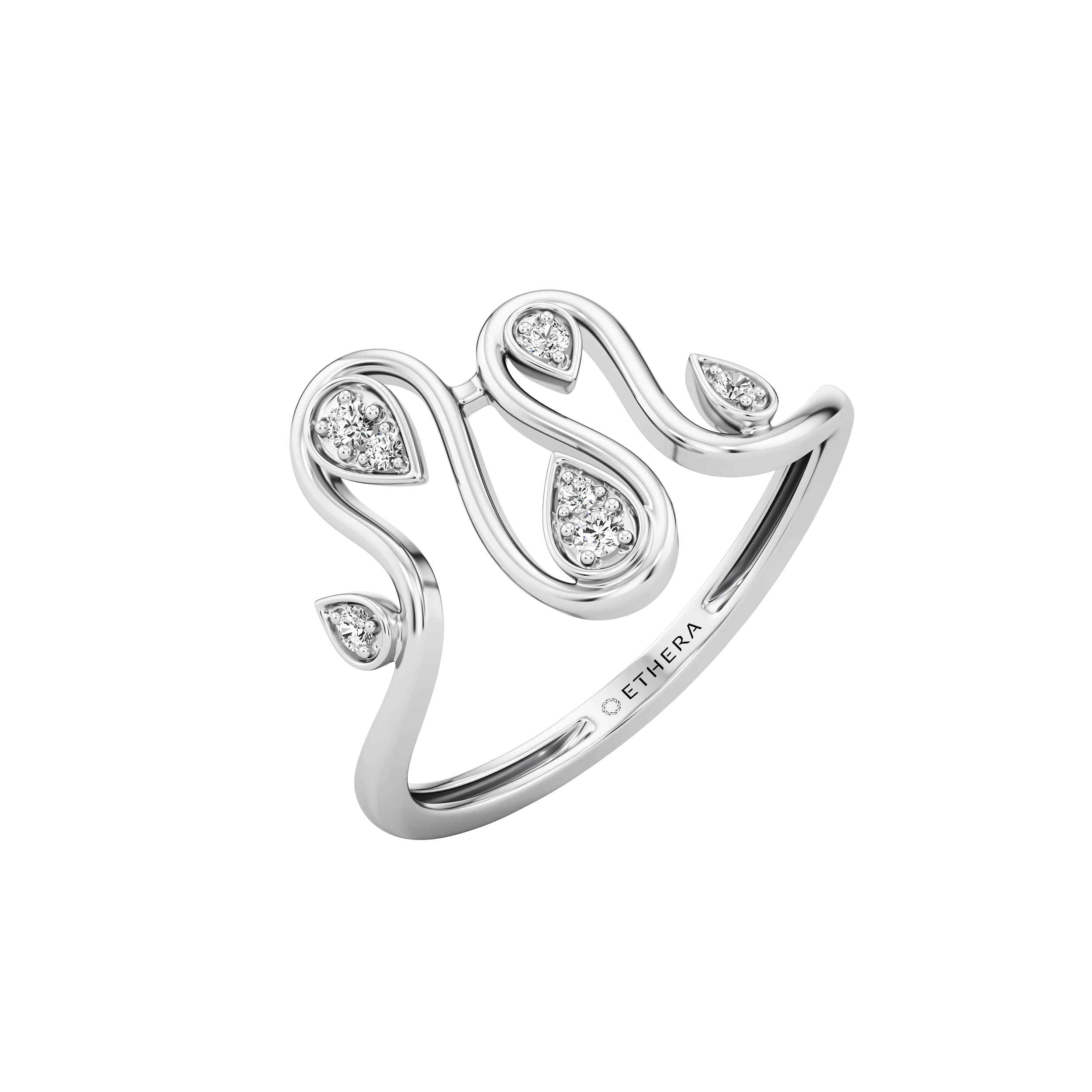Serene Flow Diamond Ring 7