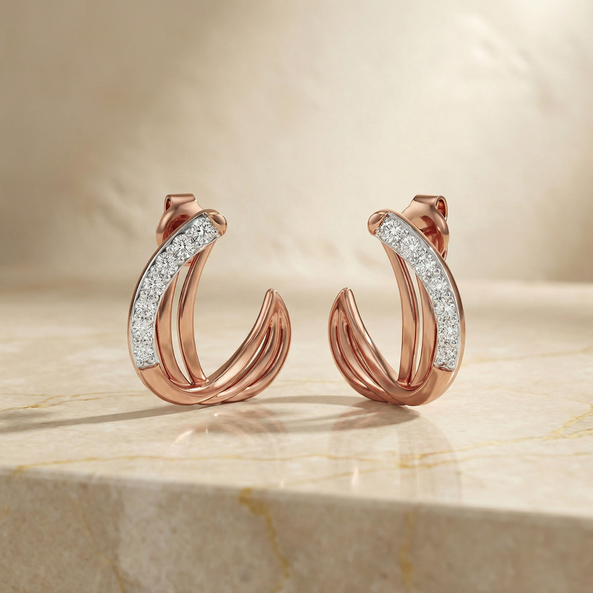 Crescent Arc Earrings hover