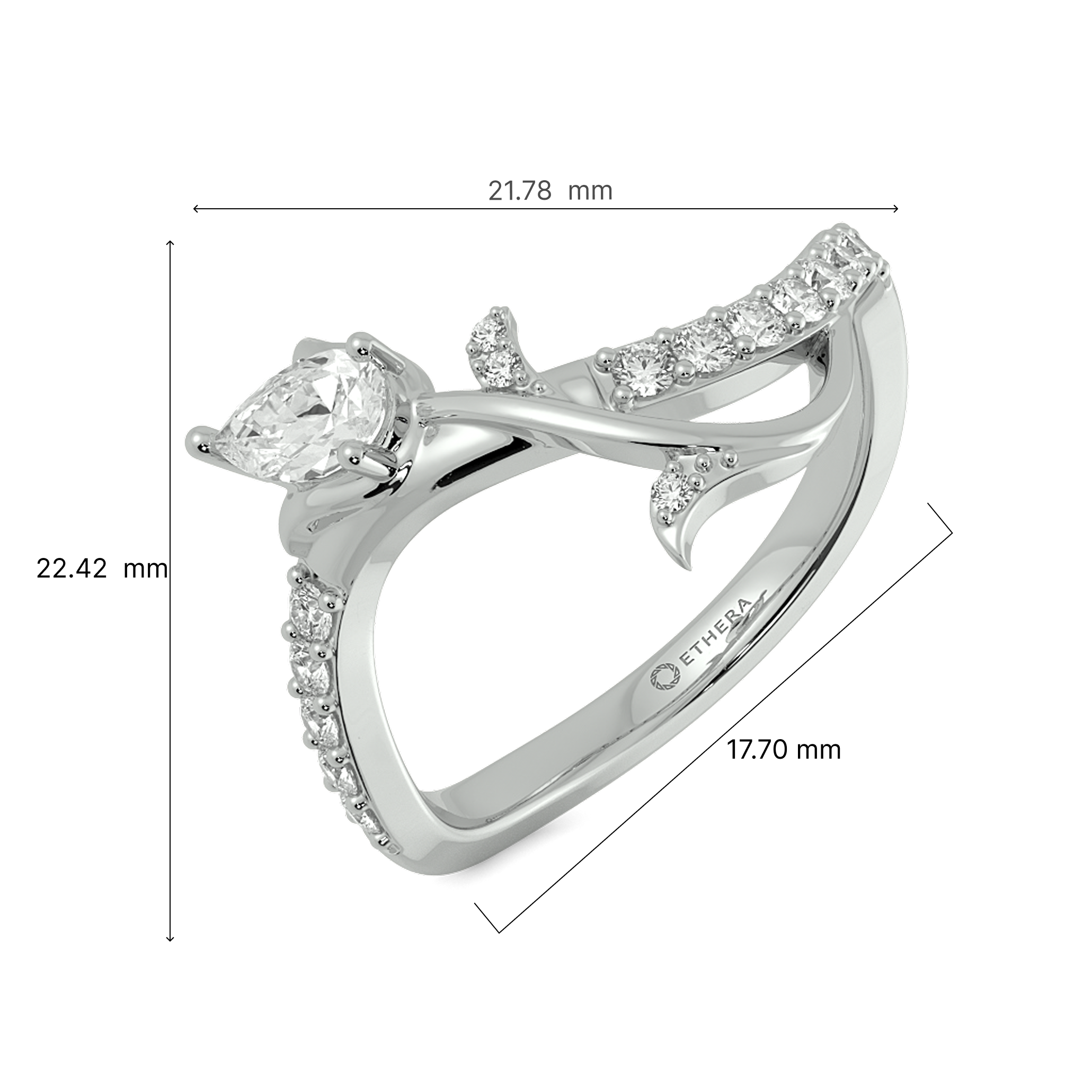 Rosy Radiance Floral Ring 6
