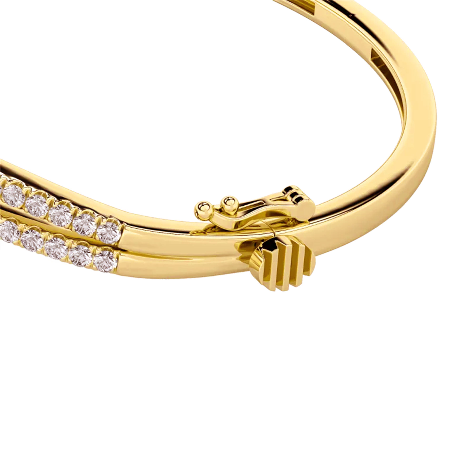 Graceful Pear Accent Oval Bangle 2