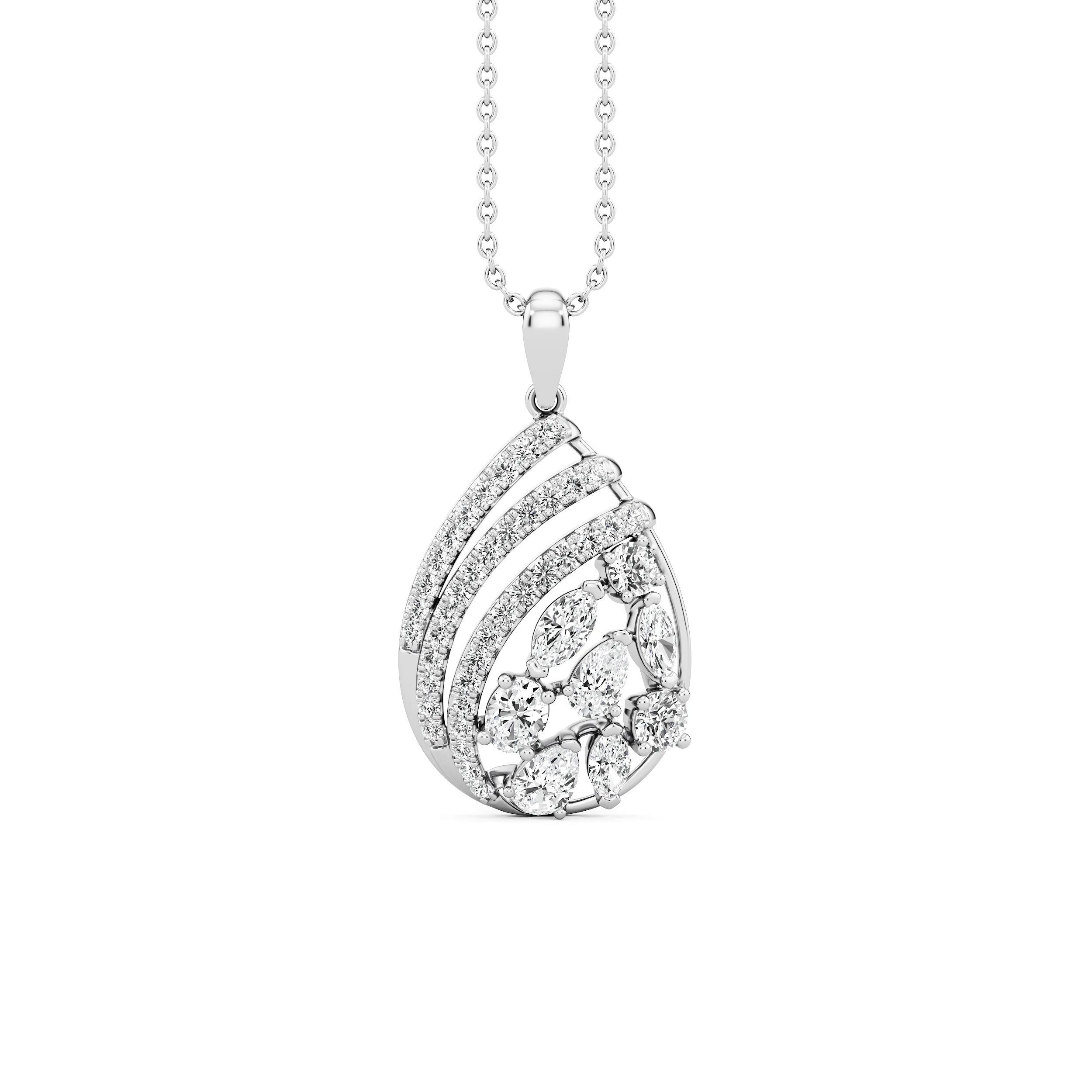 Cascade Gleam Diamond Pendant 4