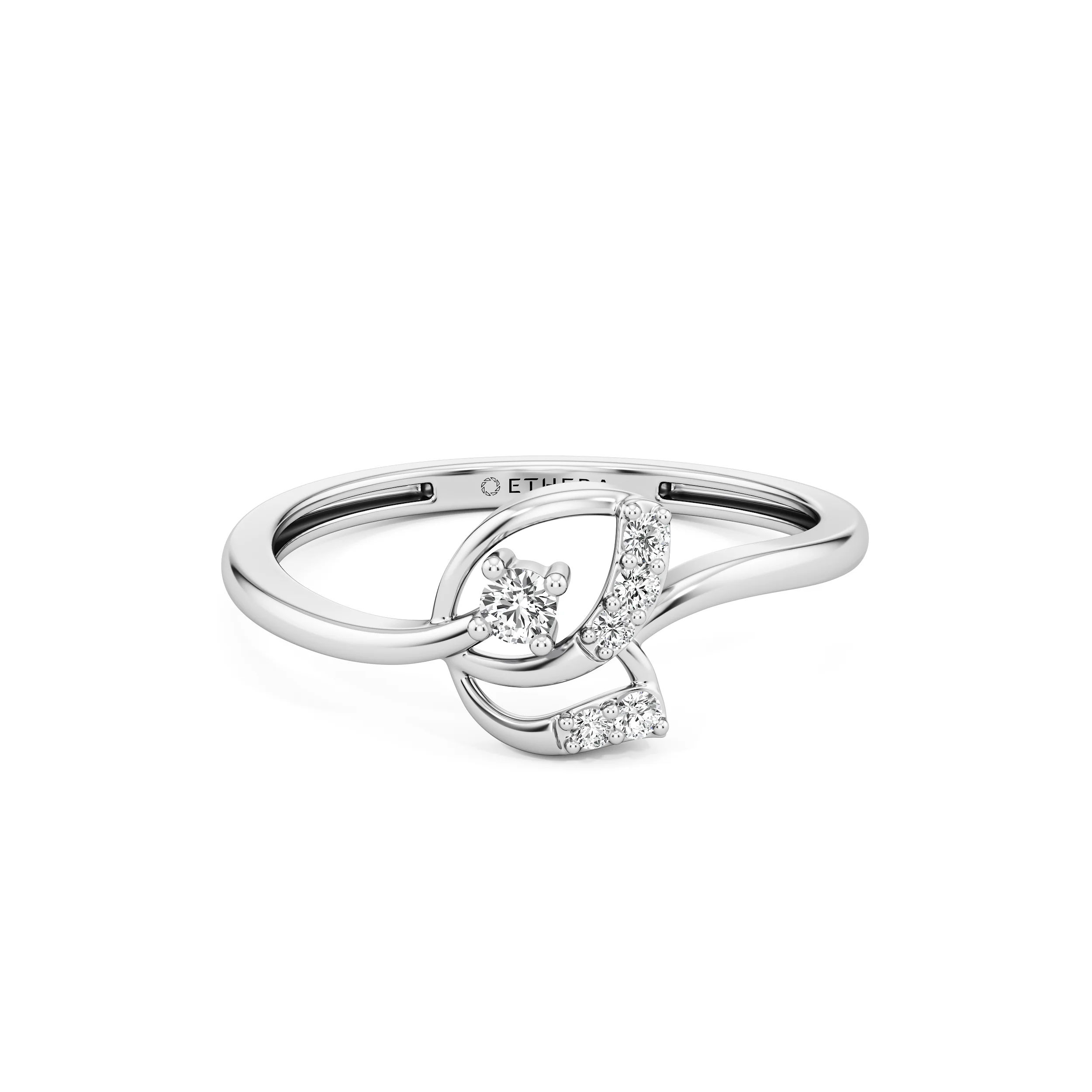 Twirl Bloom Diamond Ring 10