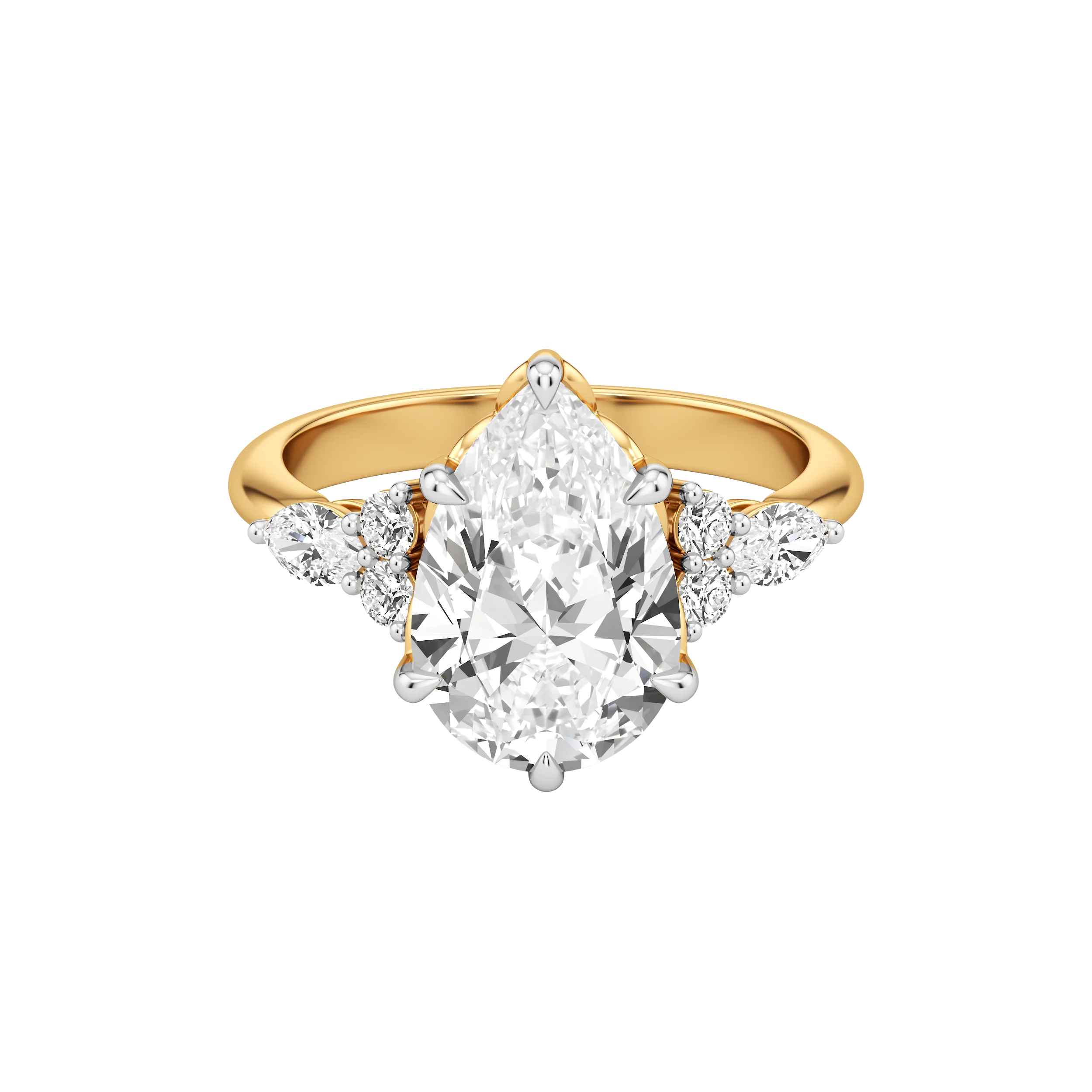 Luminaria Pear Cocktail Ring