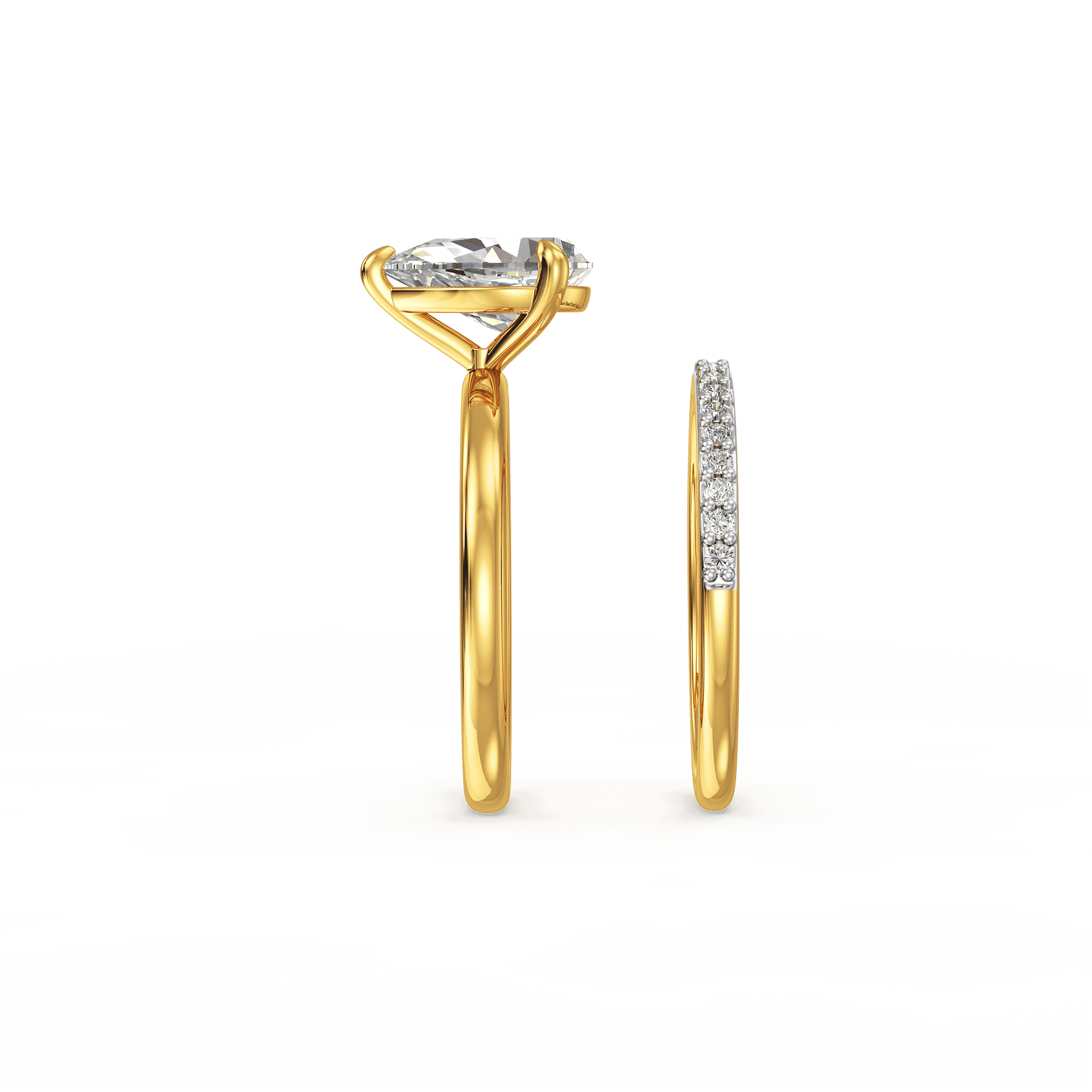 Taper Shimmer Solitaire Ring 2
